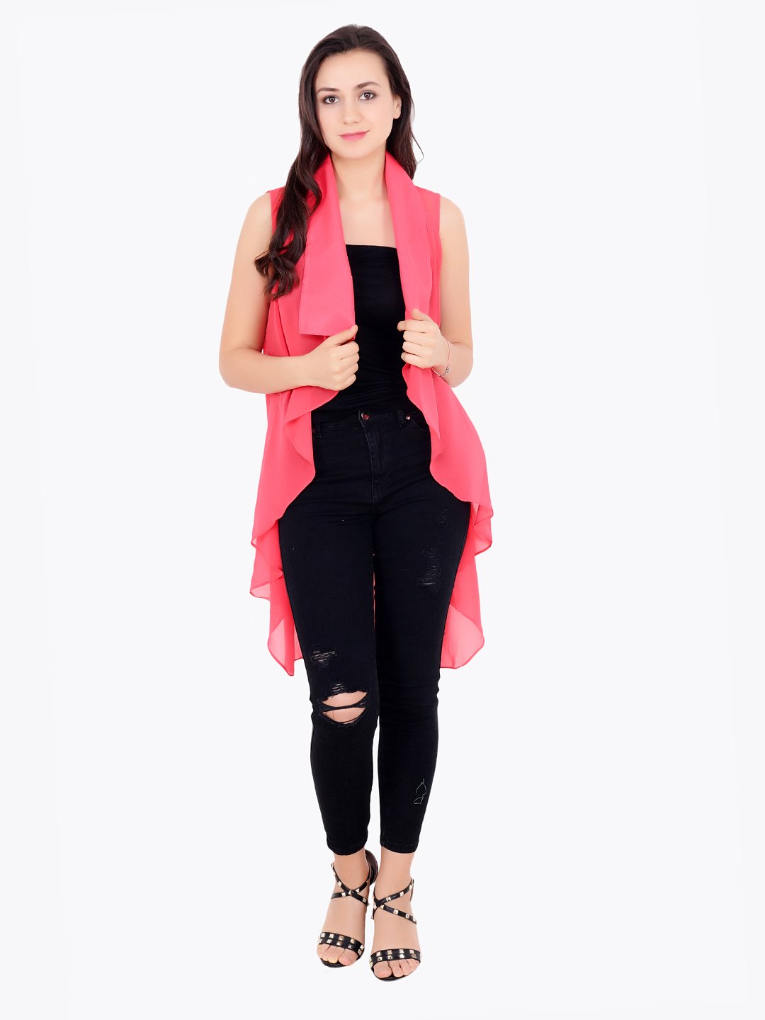 Pink Solid Shrug