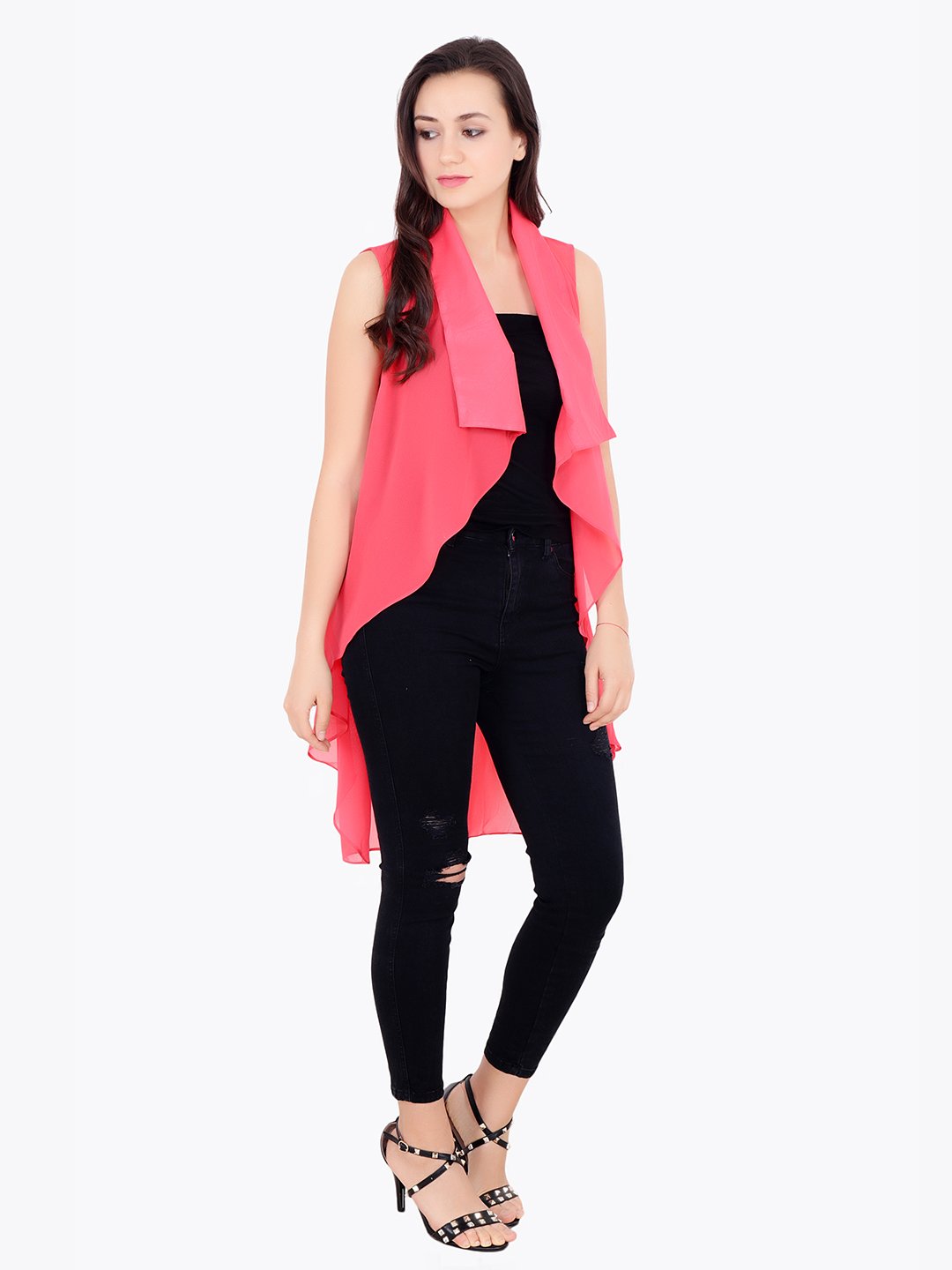 Pink Solid Shrug