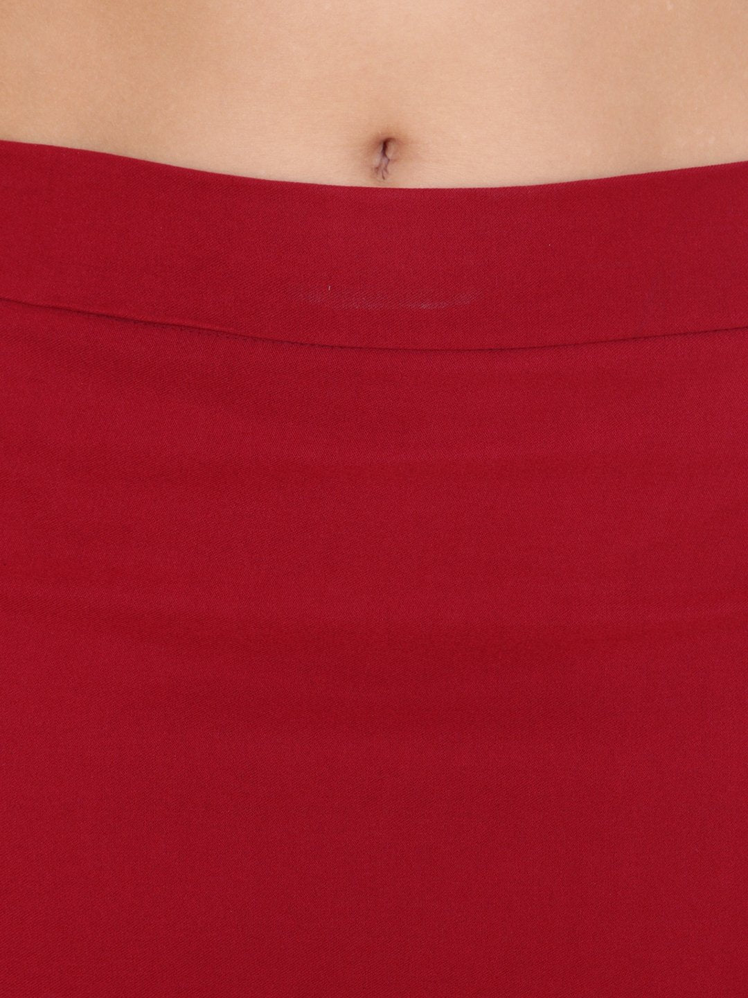 Maroon Solid Skirt