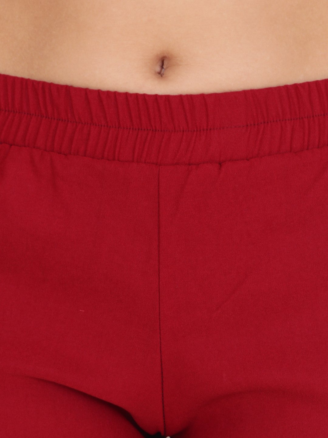 Maroon Solid Shorts