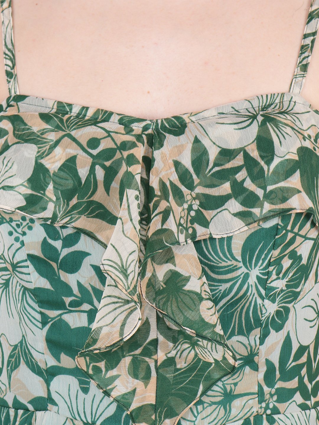 Green Printed Jumpsuit