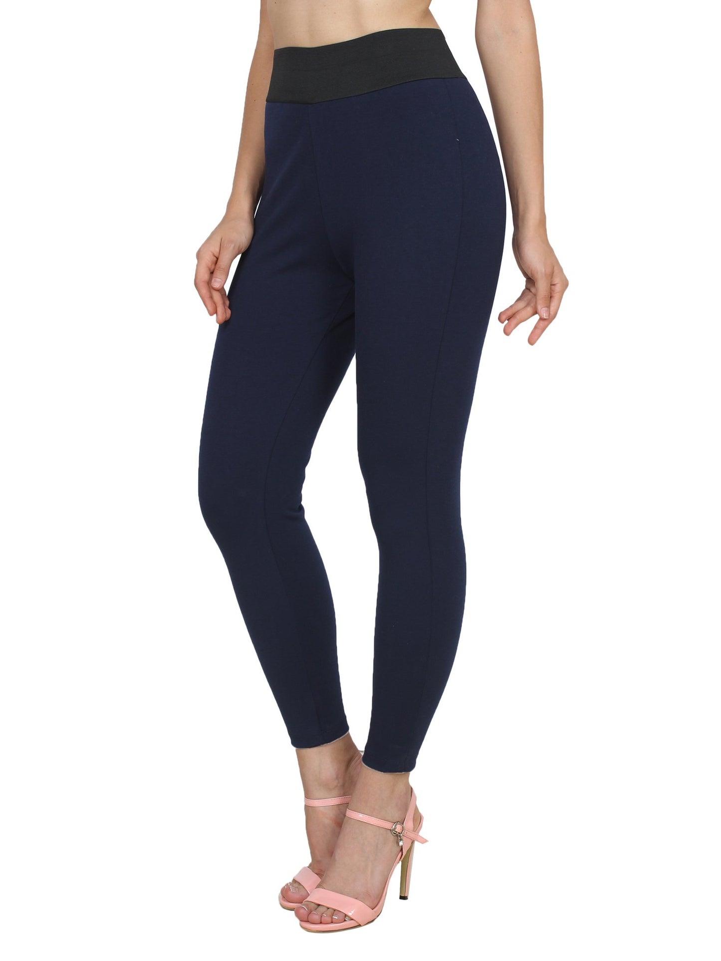 Navy Solid Jeggings