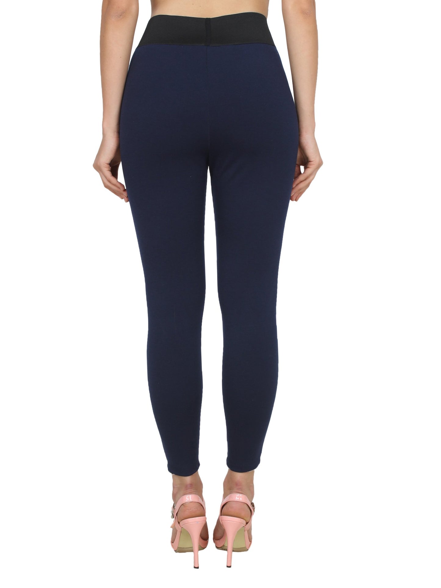 Navy Solid Jeggings