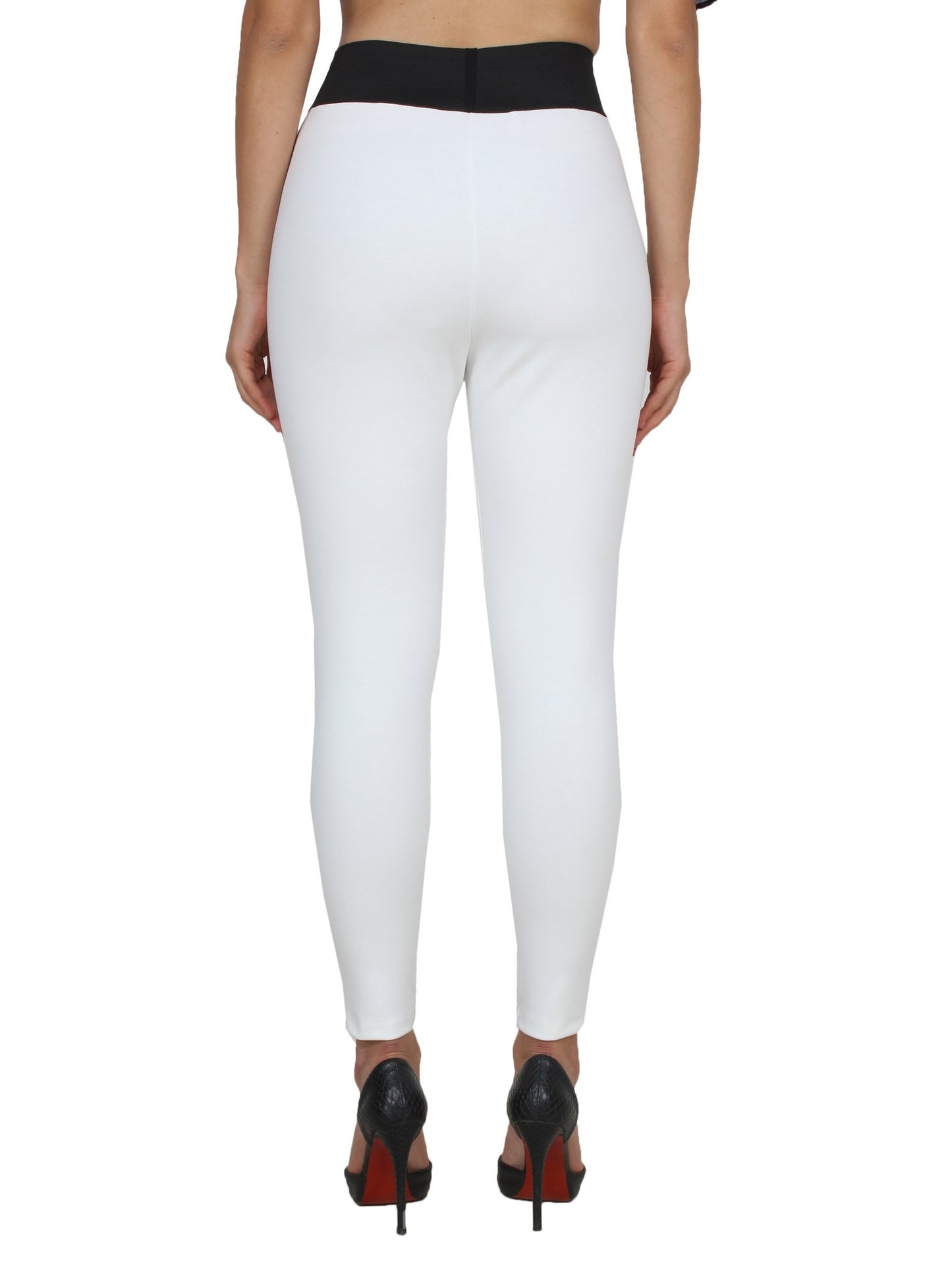 White Solid Jeggings