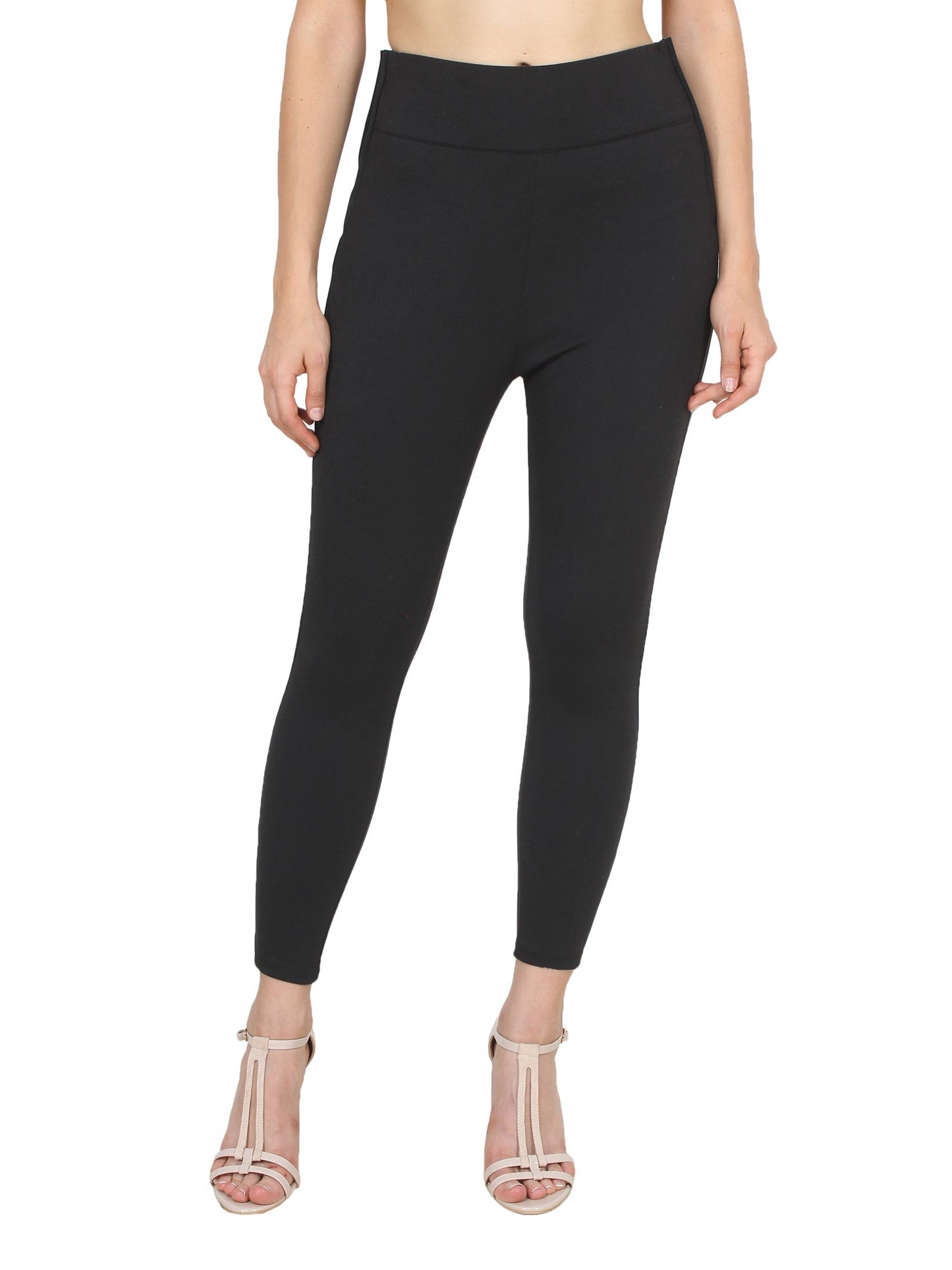 Black Solid Jeggings