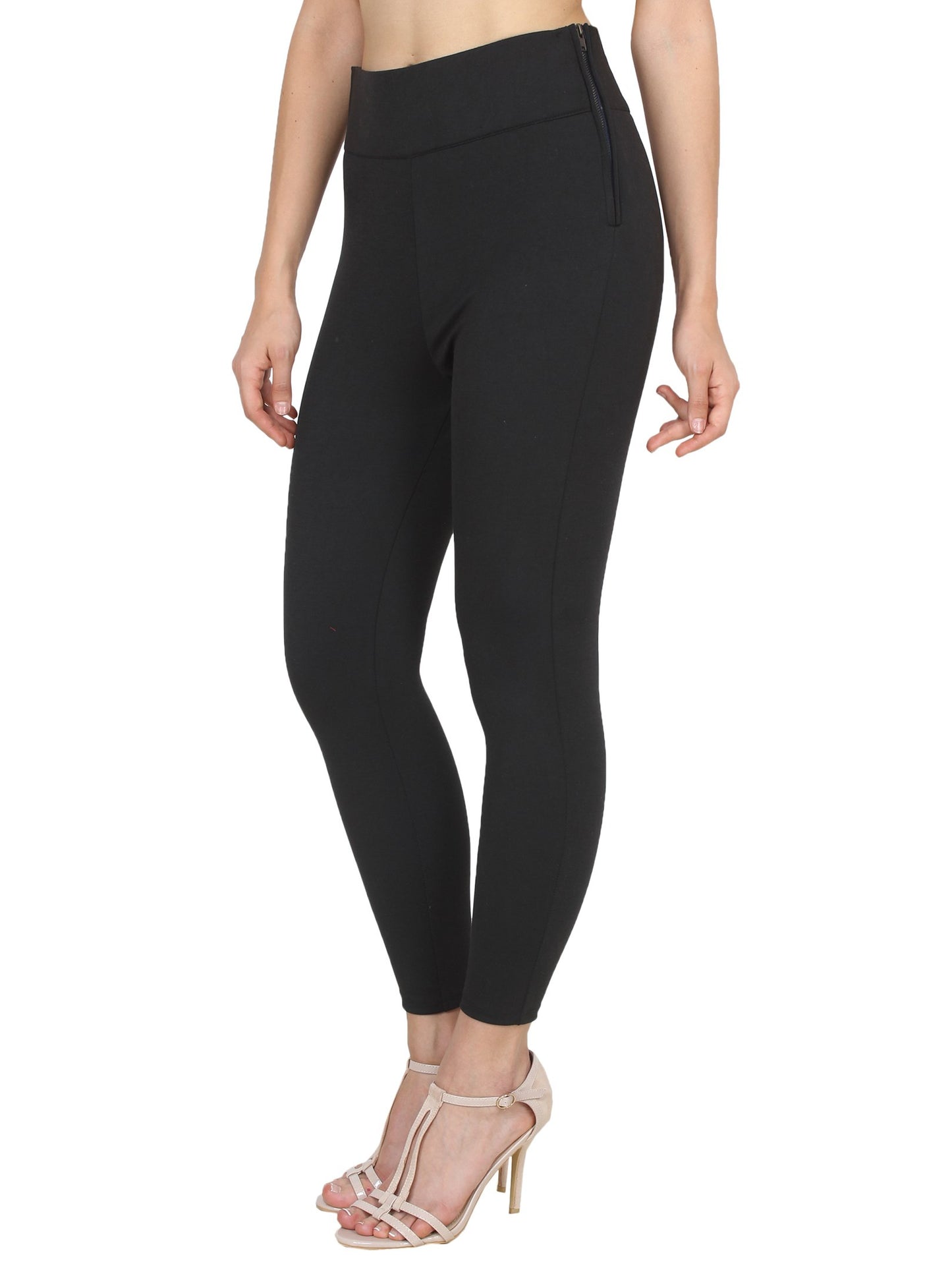 Black Solid Jeggings