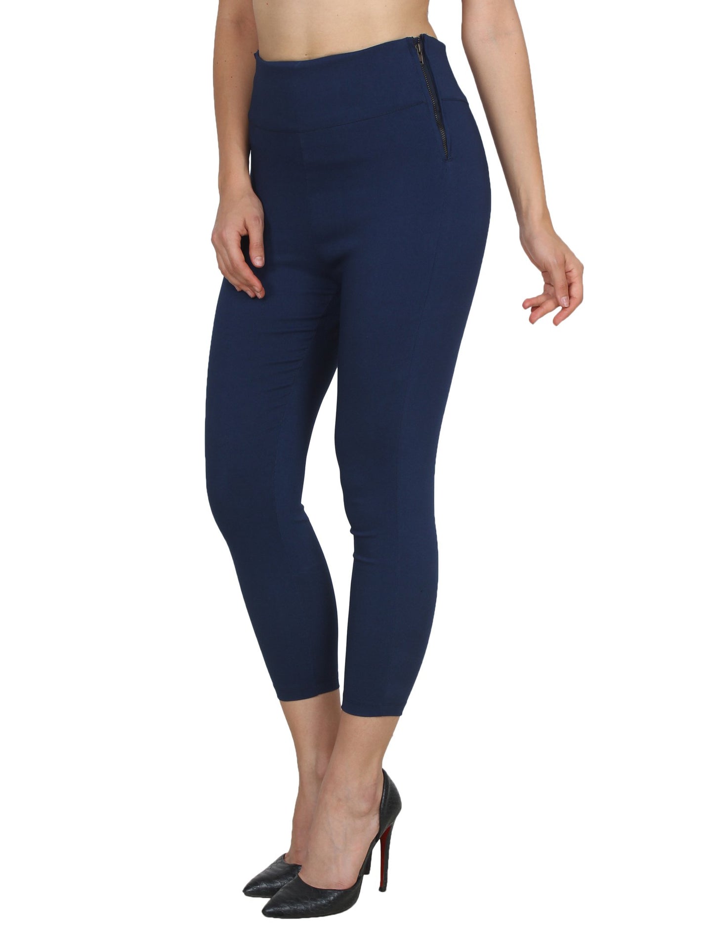 Navy Solid Jeggings