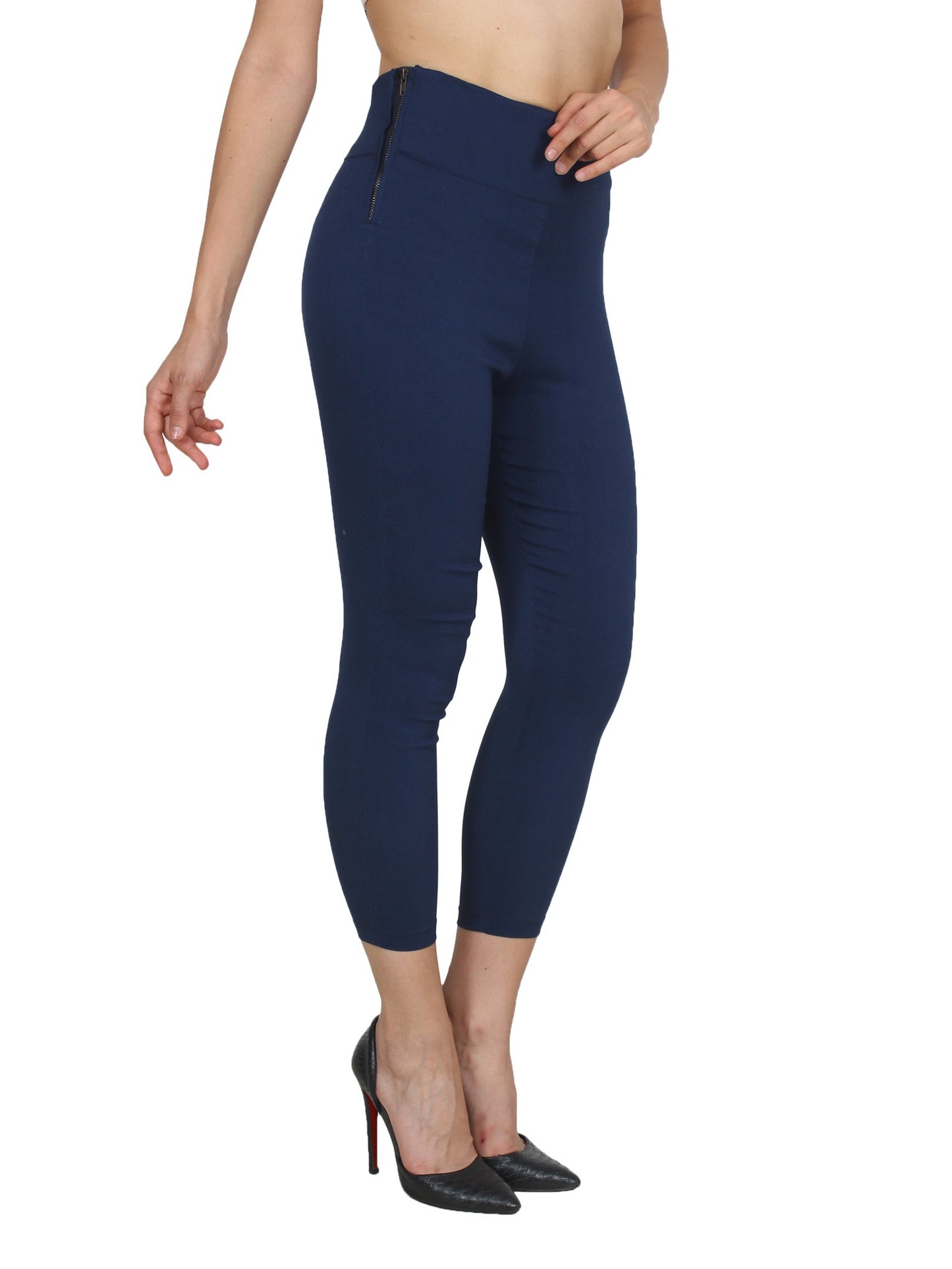 Navy Solid Jeggings