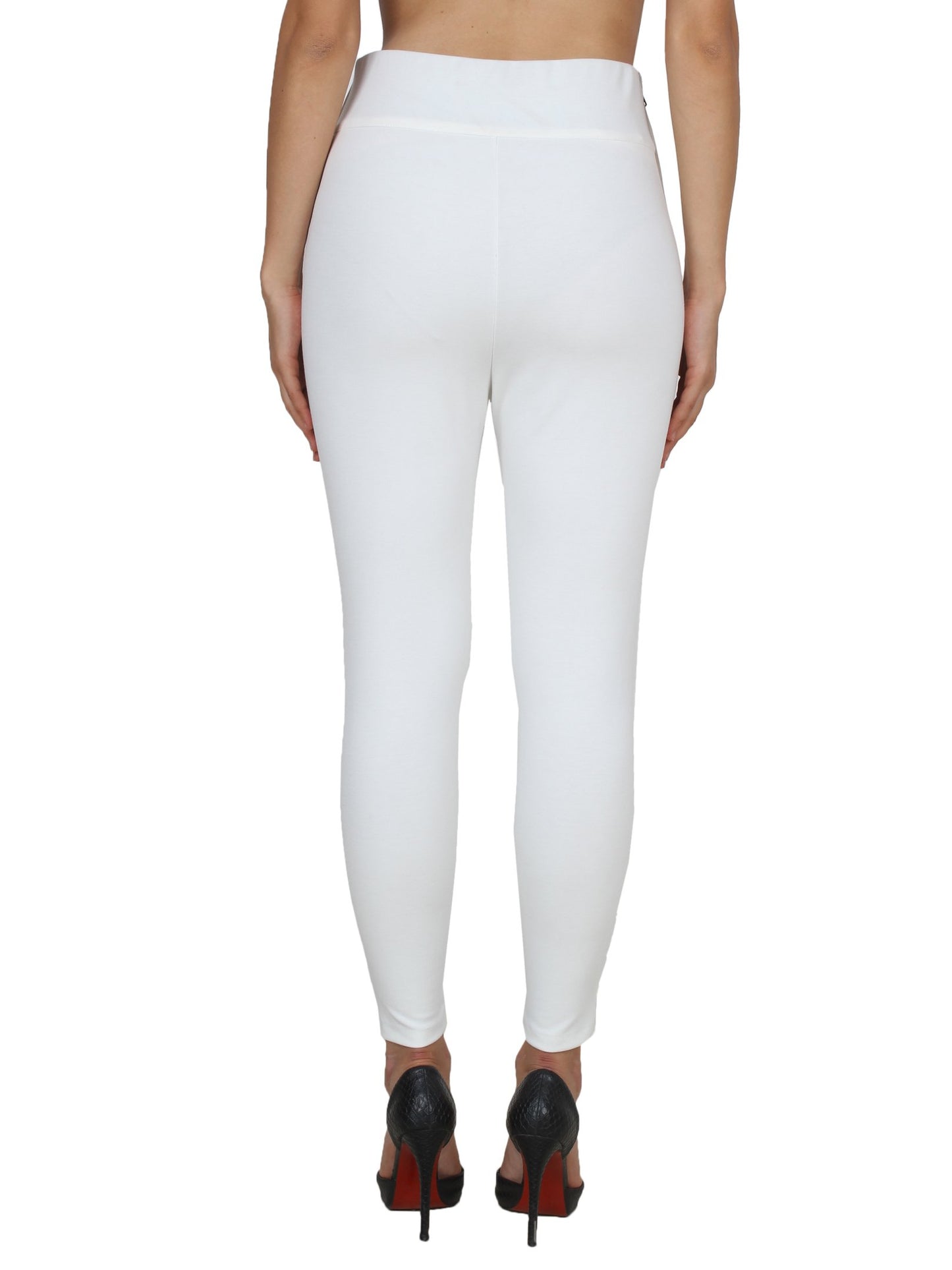 White Solid Jeggings