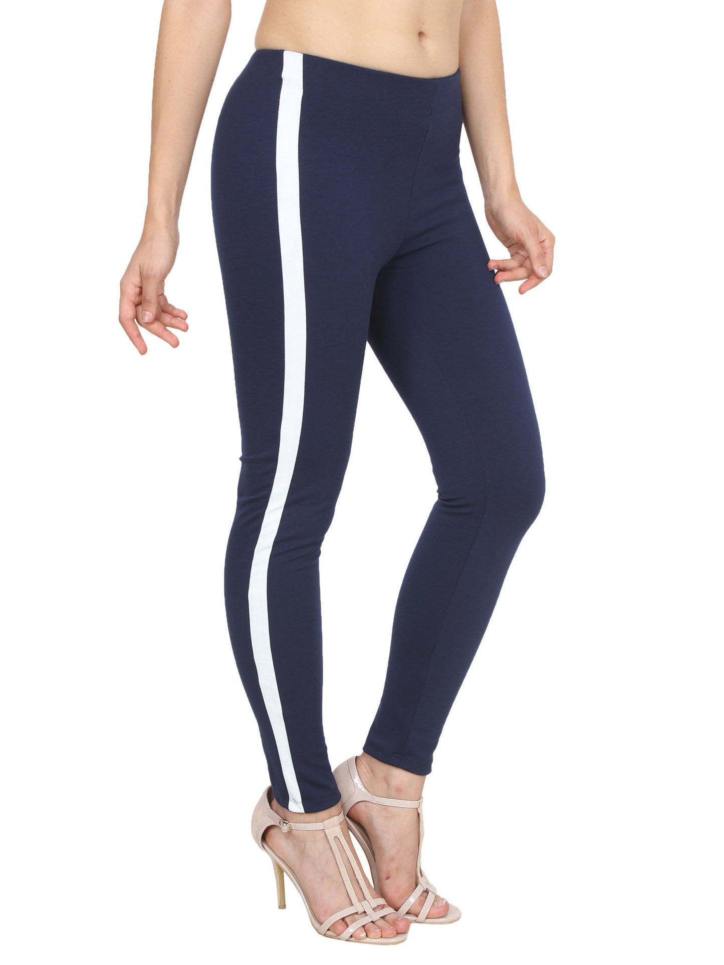 Navy Solid Jeggings