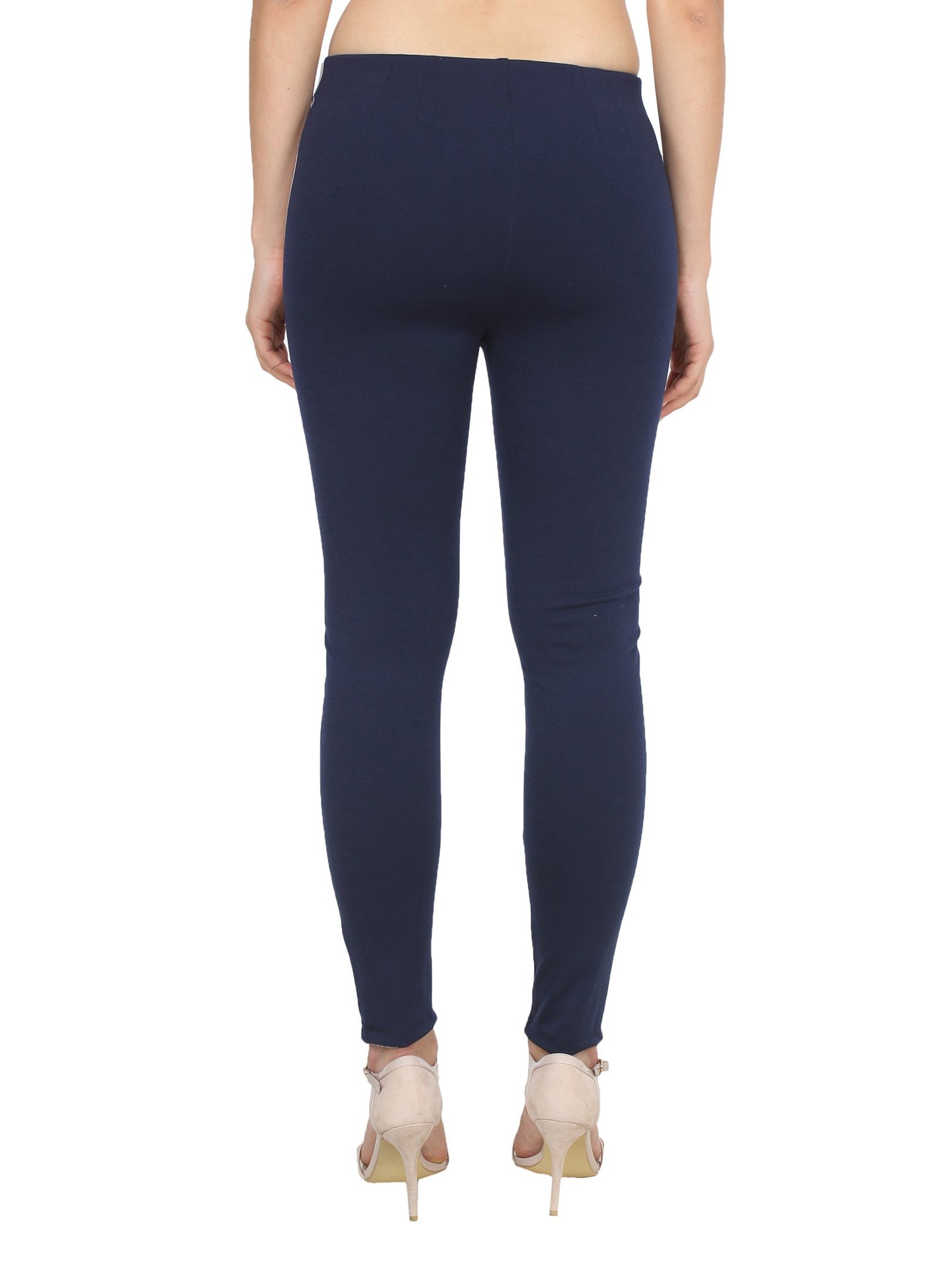 Navy Solid Jeggings