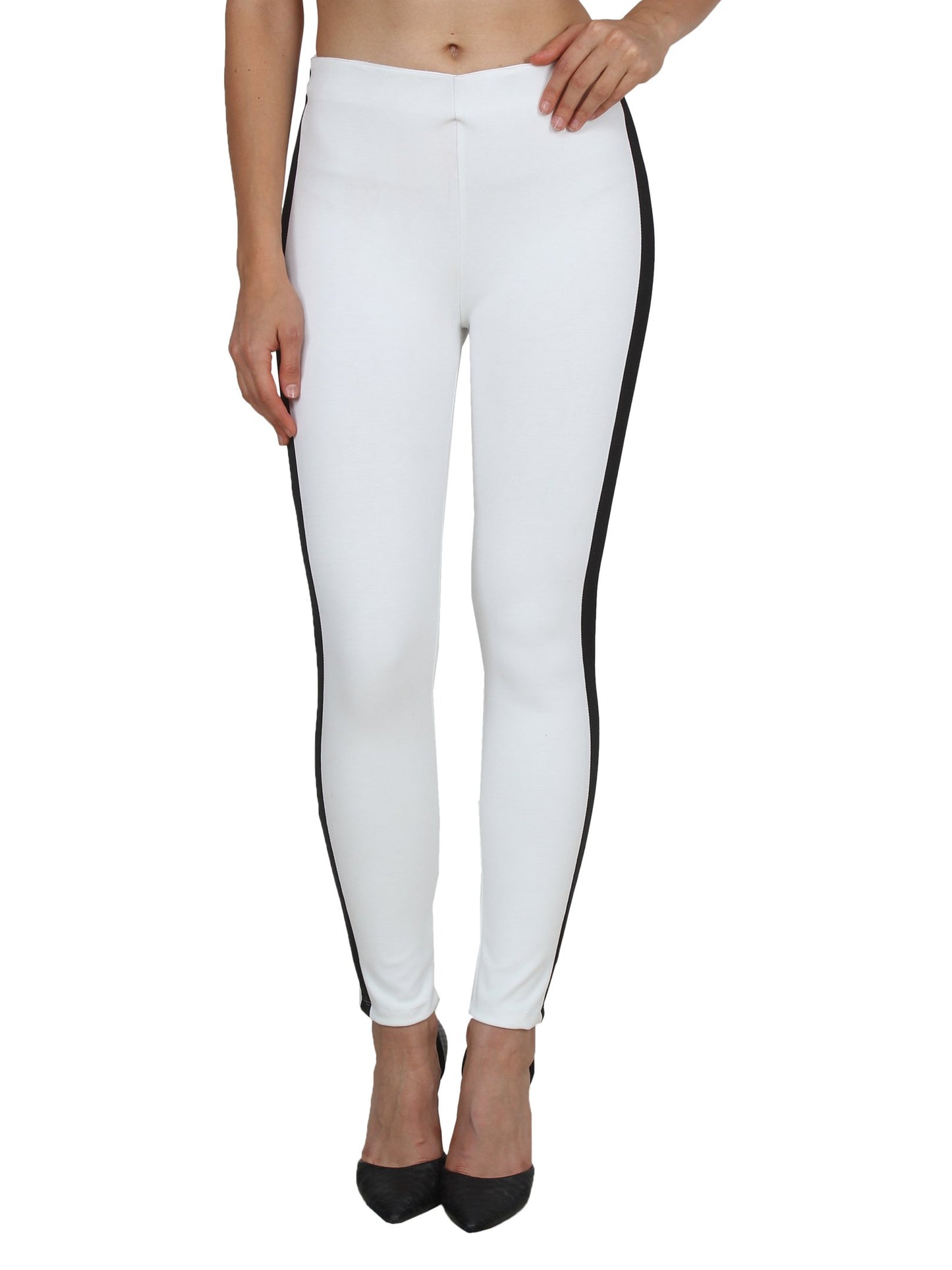 White Solid Jeggings