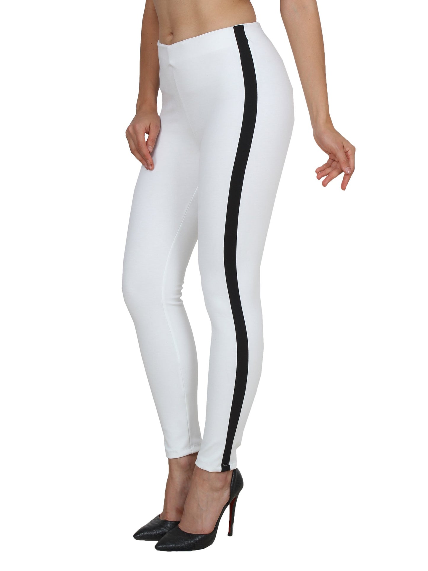 White Solid Jeggings