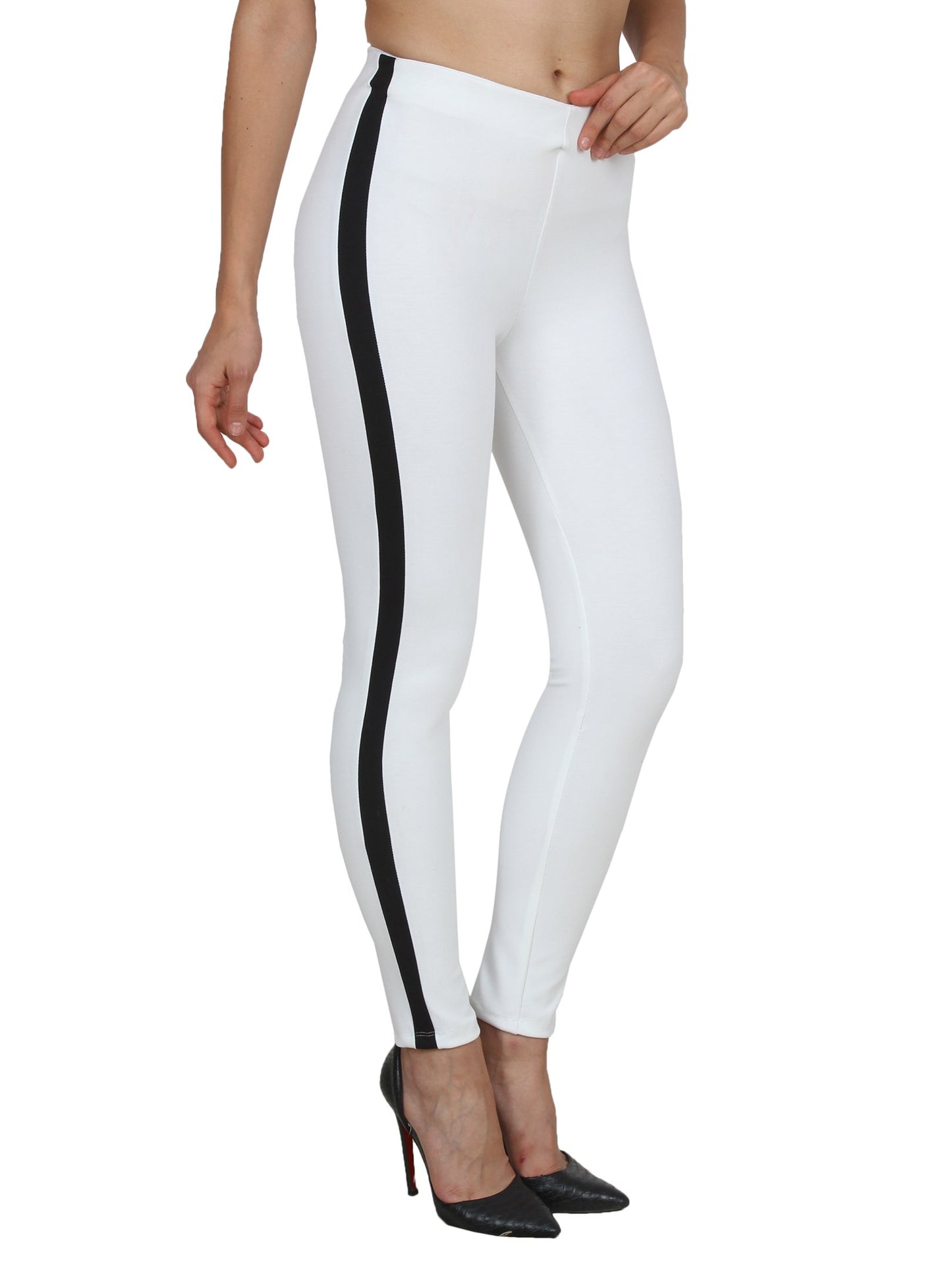 White Solid Jeggings