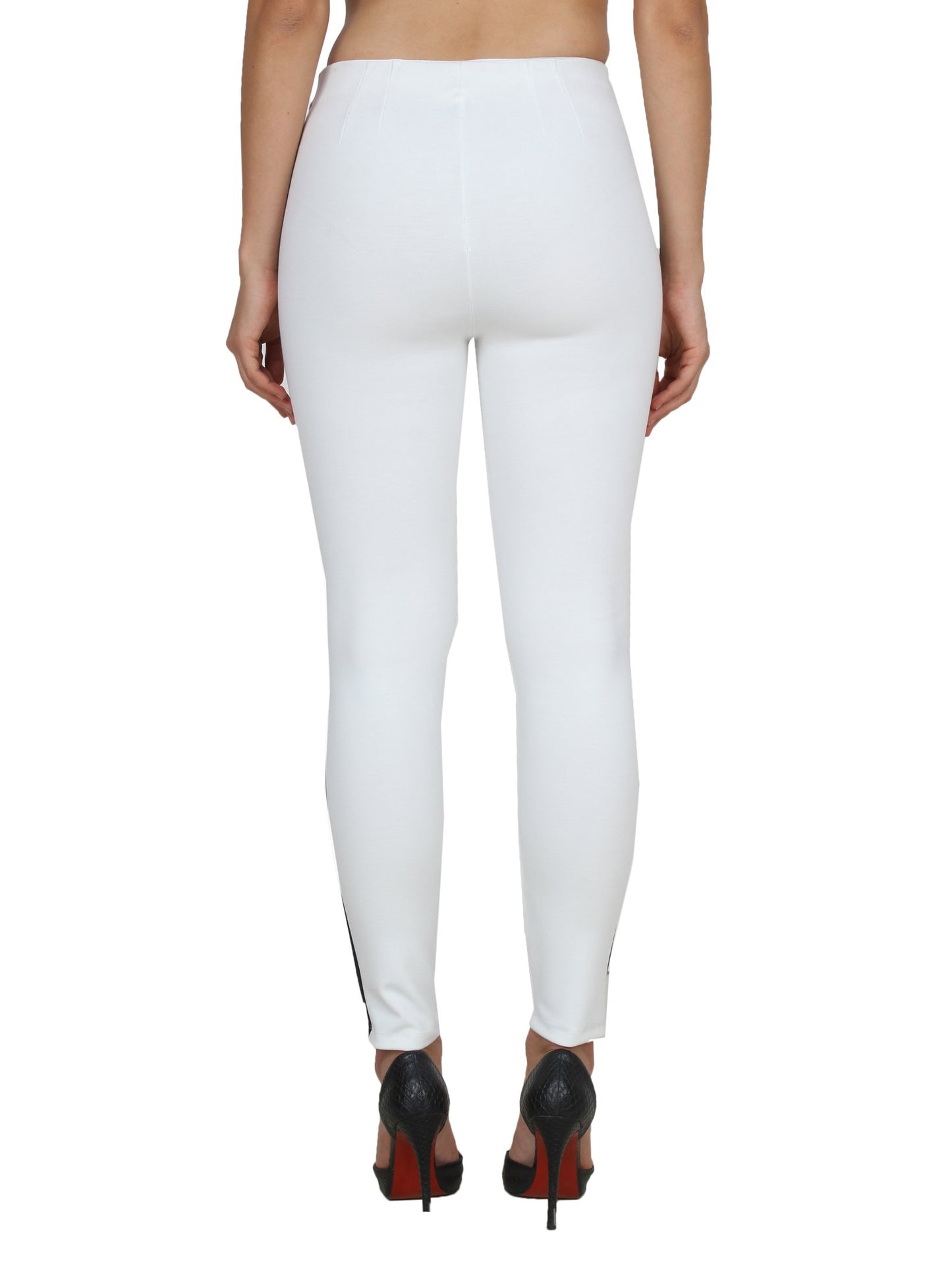 White Solid Jeggings