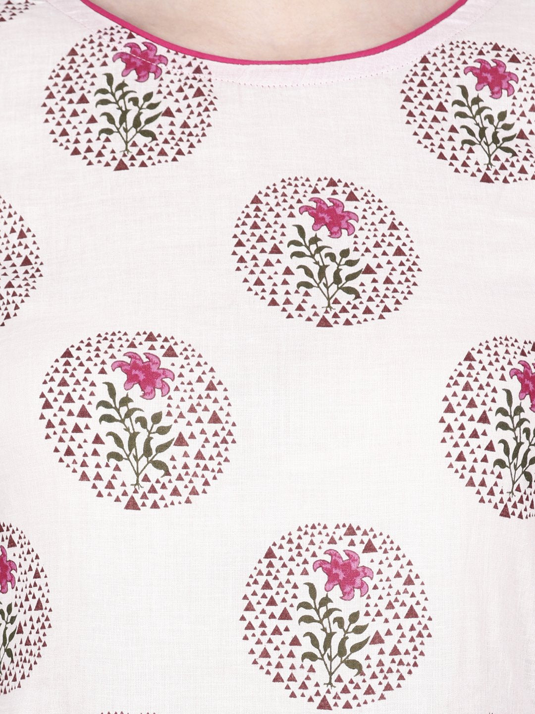 SCORPIUS WHITE PRINTED KURTA