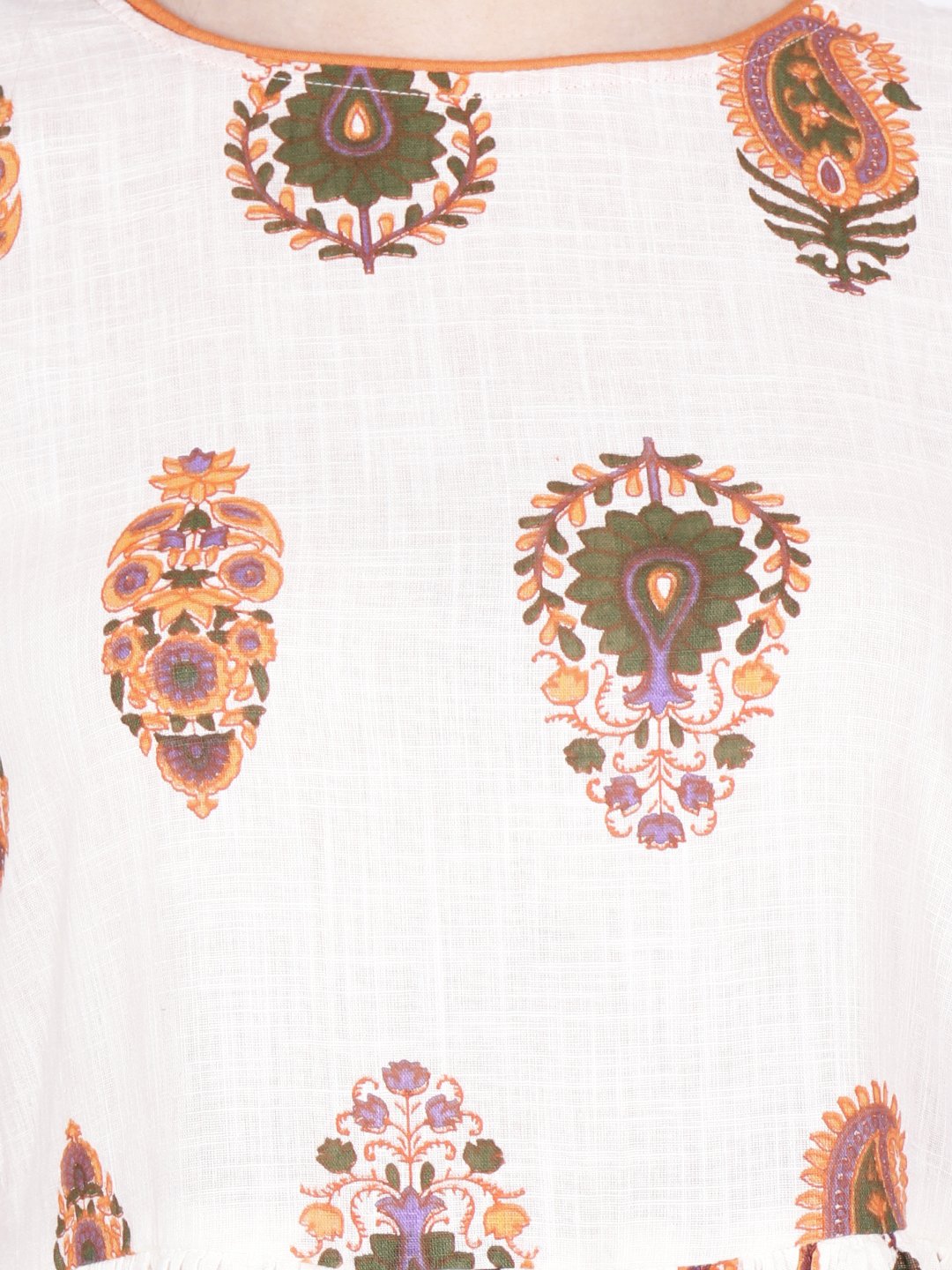 SCORPIUS WHITE PRINTED KURTA