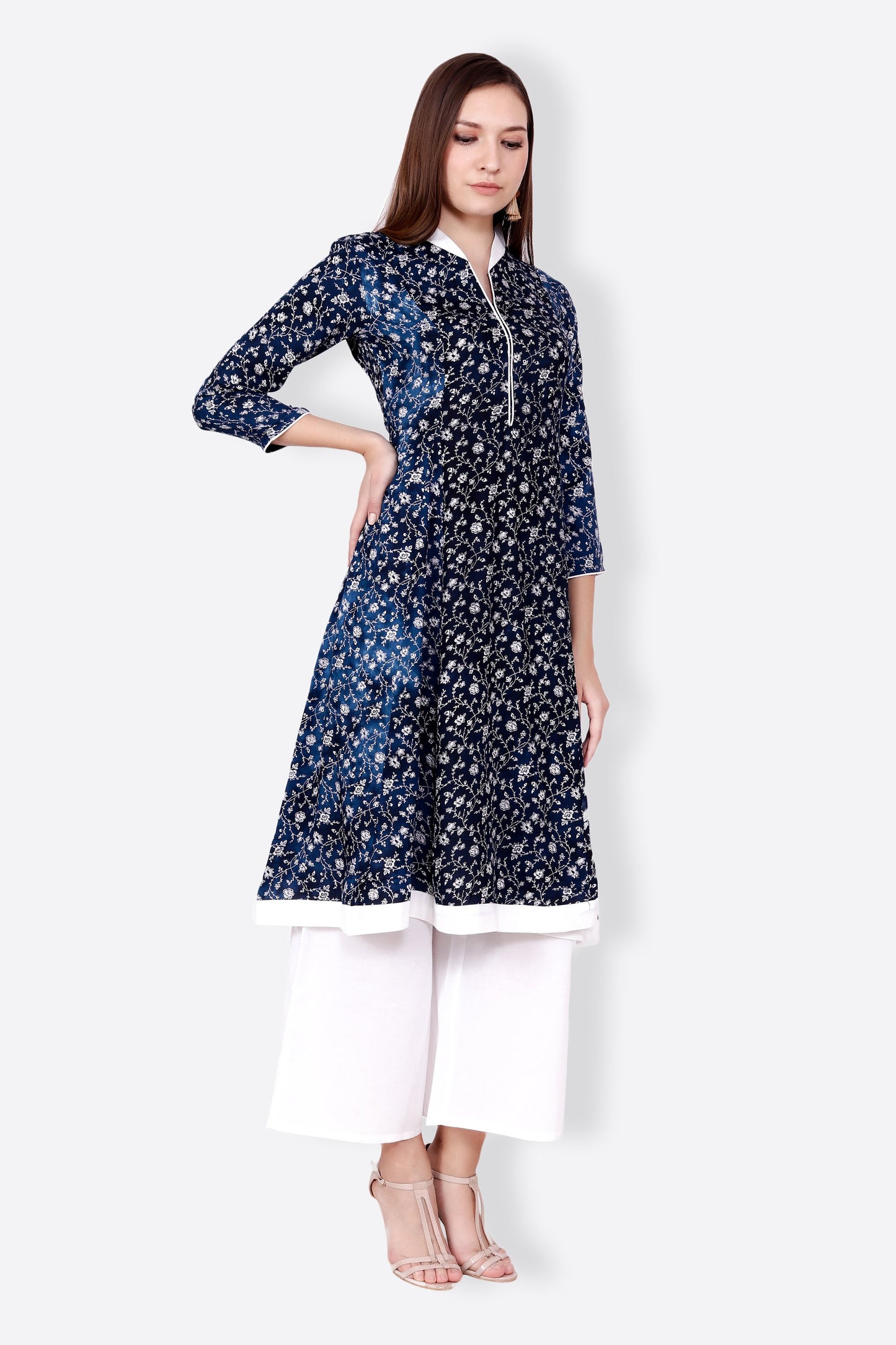 SCORPIUS BLUE PRINTED KURTA