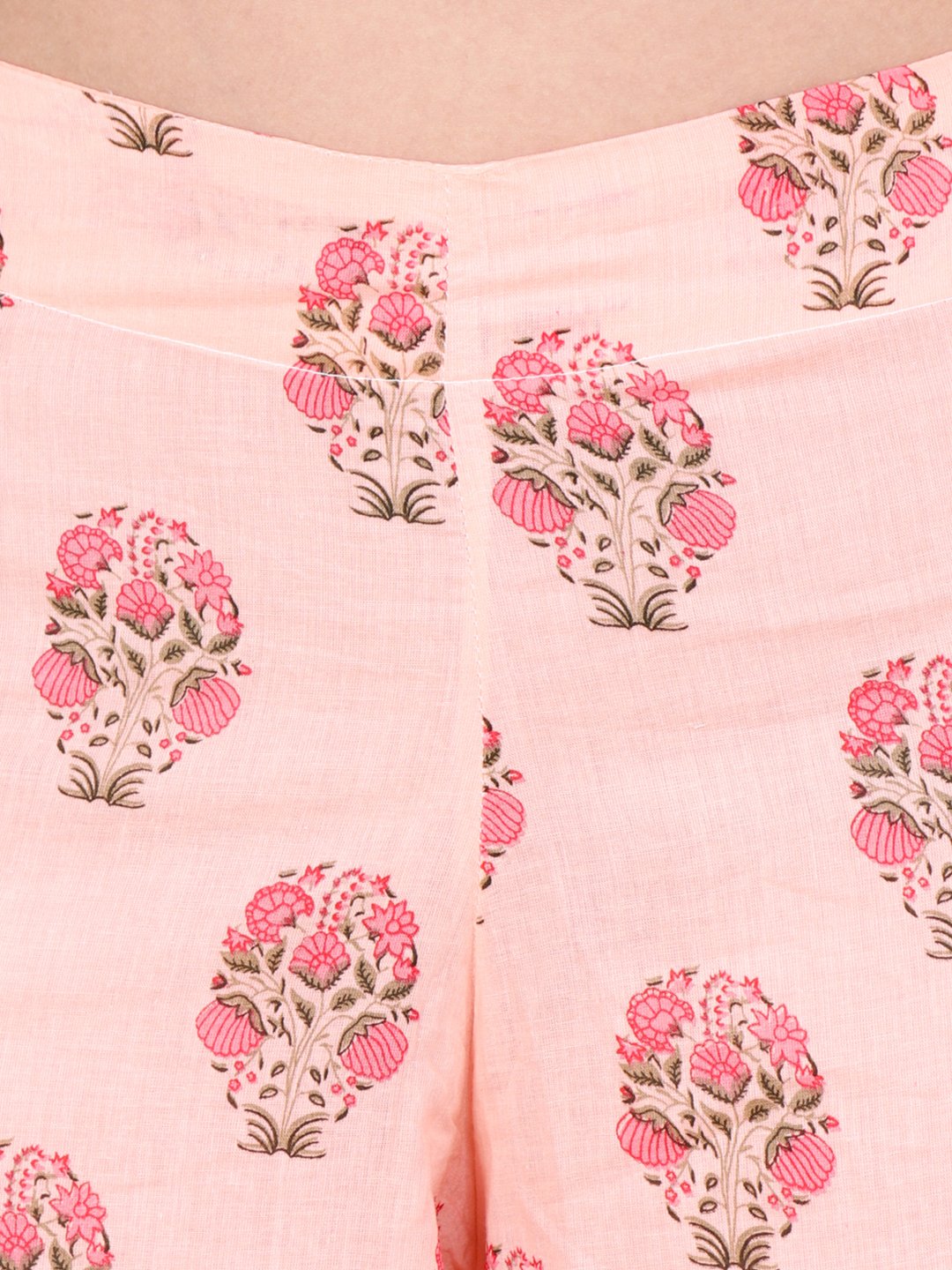 SCORPIUS PEACH PRINTED KURTA SET