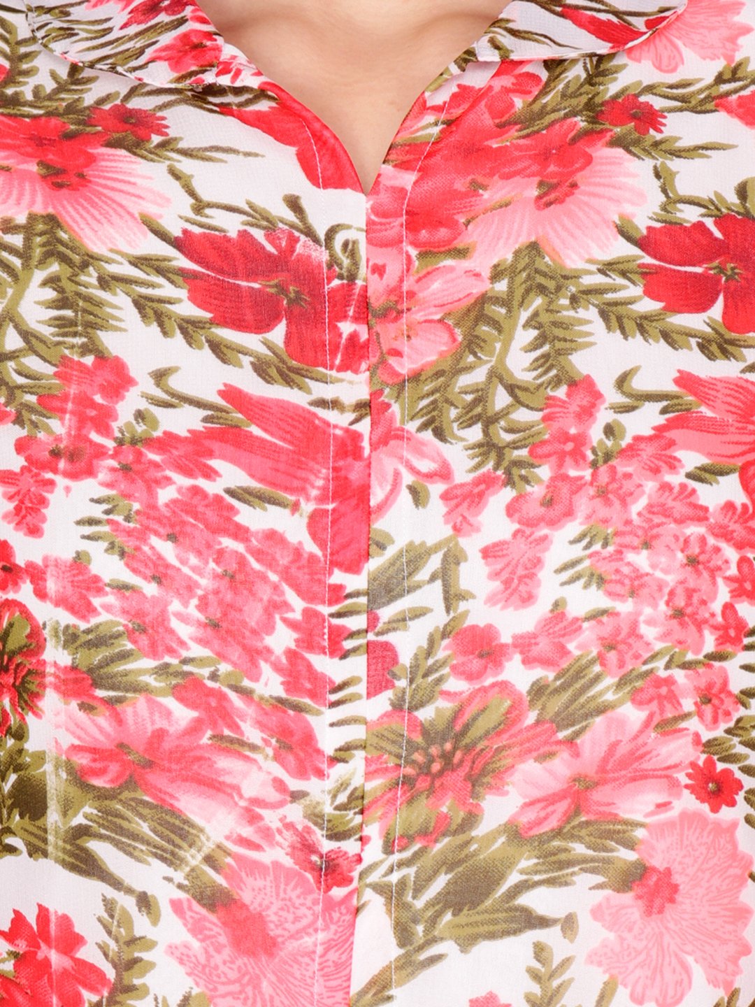 SCORPIUS ORANGE FLORAL LONGTOP