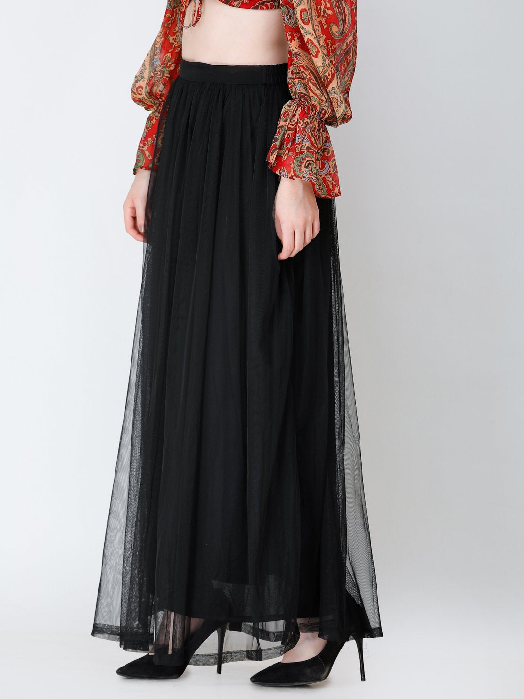 SCORPIUS Black Net Longskirt