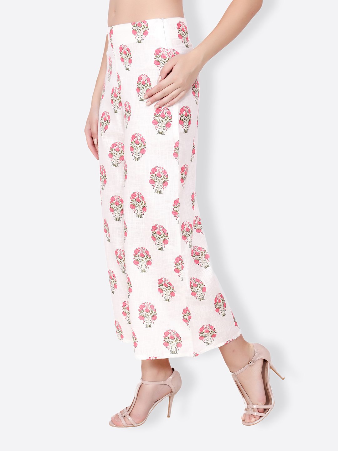 SCORPIUS white printed pallazo