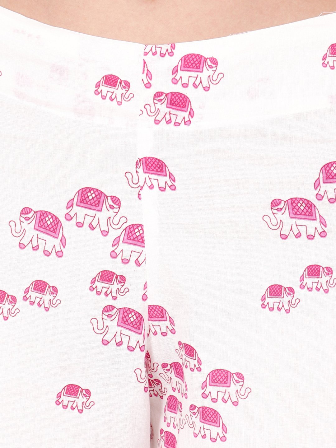 SCORPIUS white and pink printed pallazo