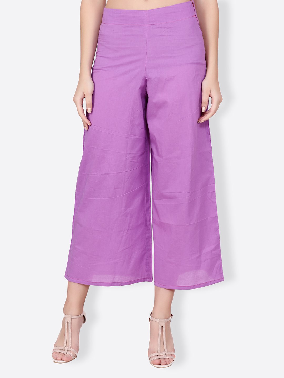 SCORPIUS solid purple pallazo