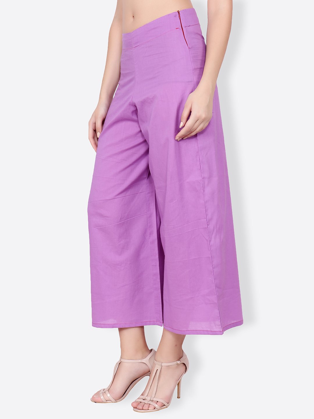 SCORPIUS solid purple pallazo