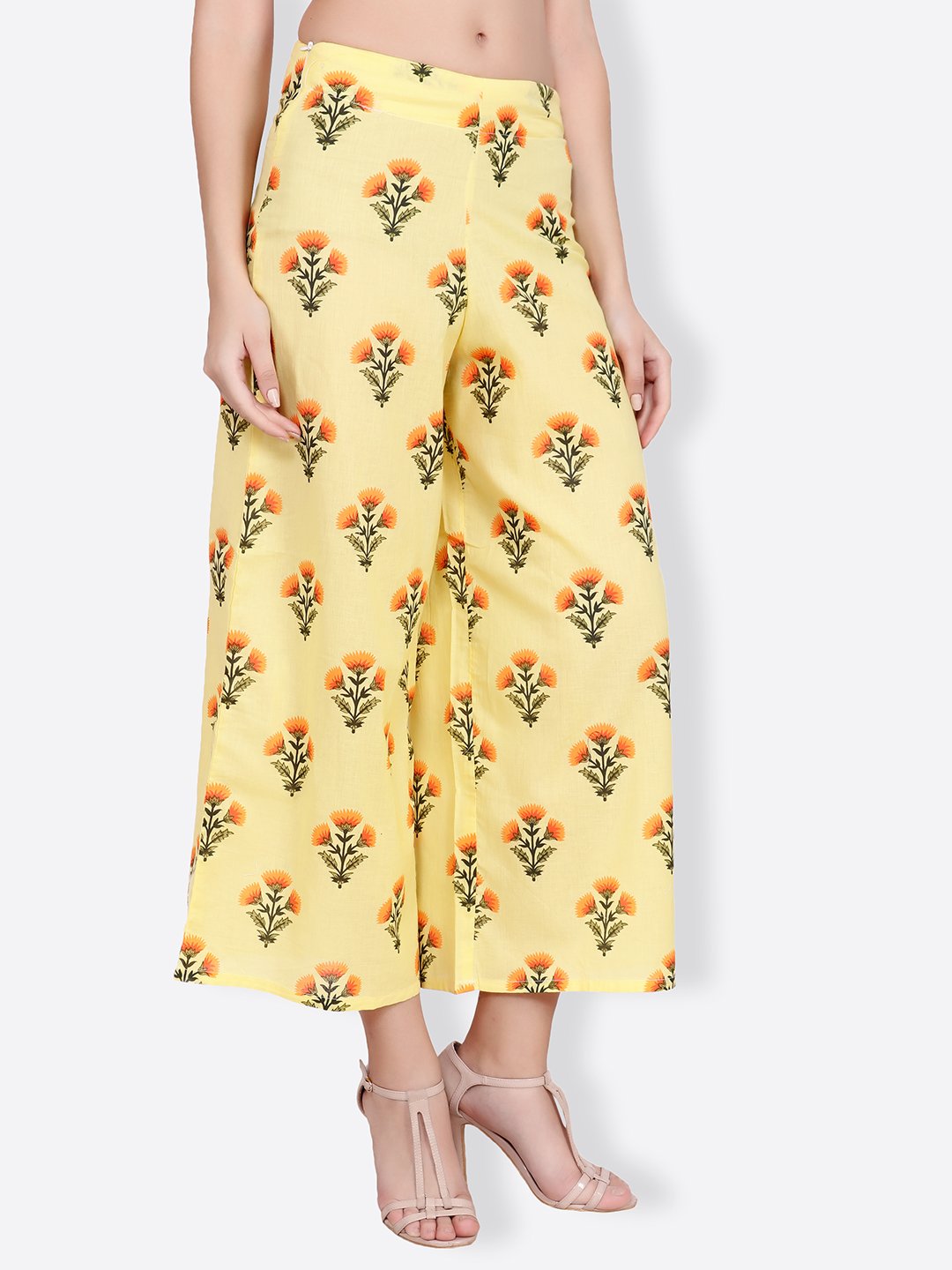 SCORPIUS yellow printed pallazo
