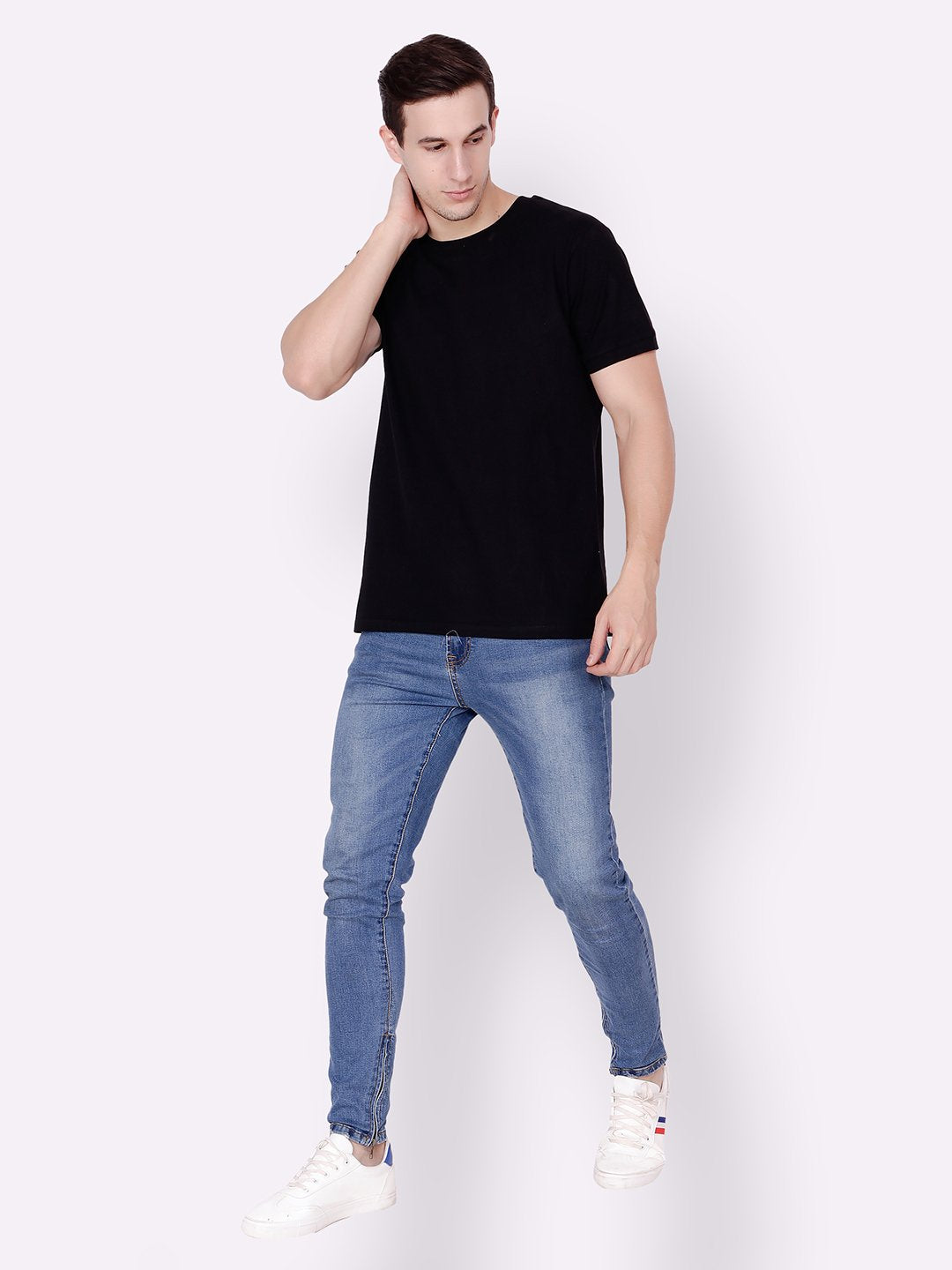 Black Solid Tshirt