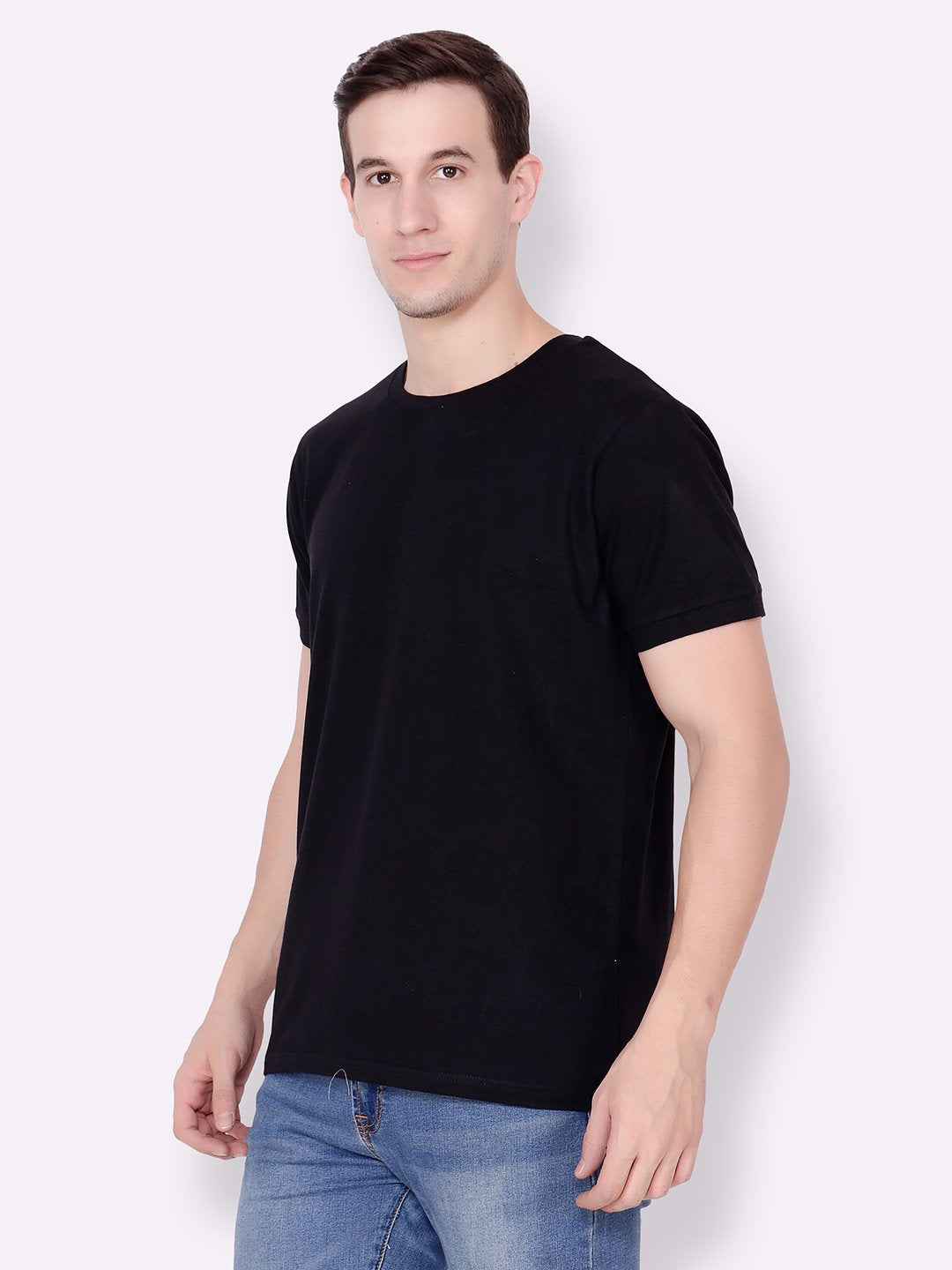 Black Solid Tshirt
