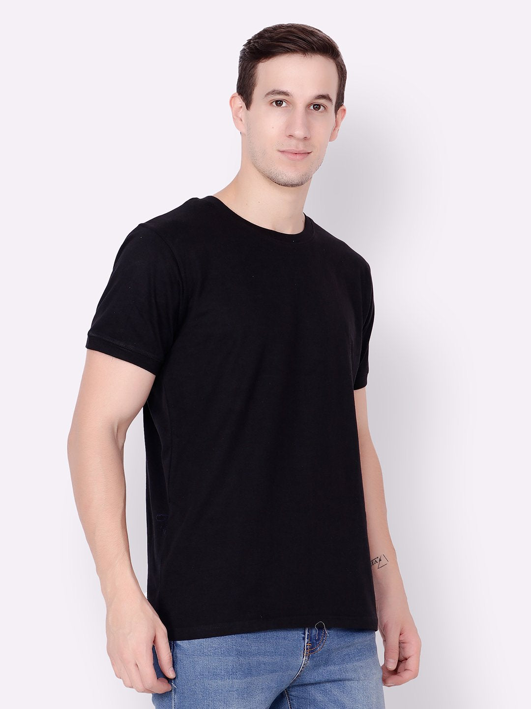 Black Solid Tshirt