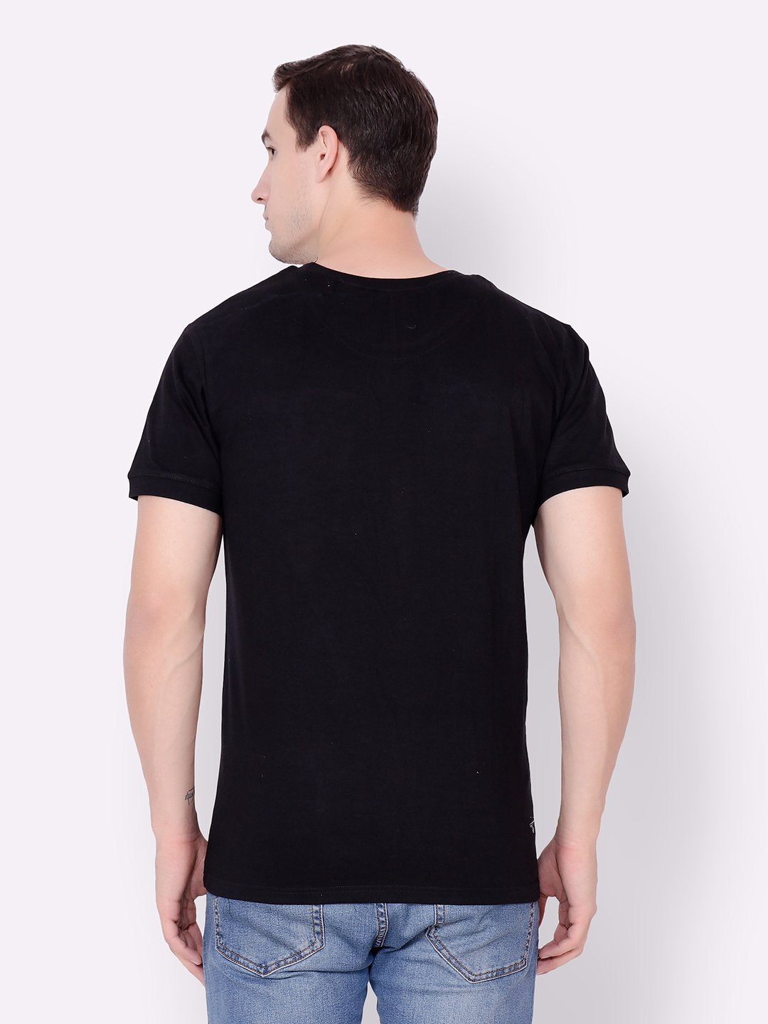 Black Solid Tshirt