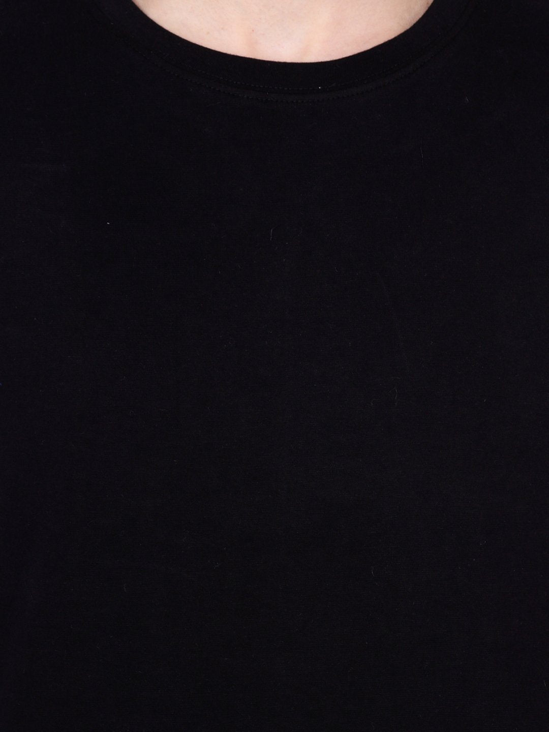 Black Solid Tshirt