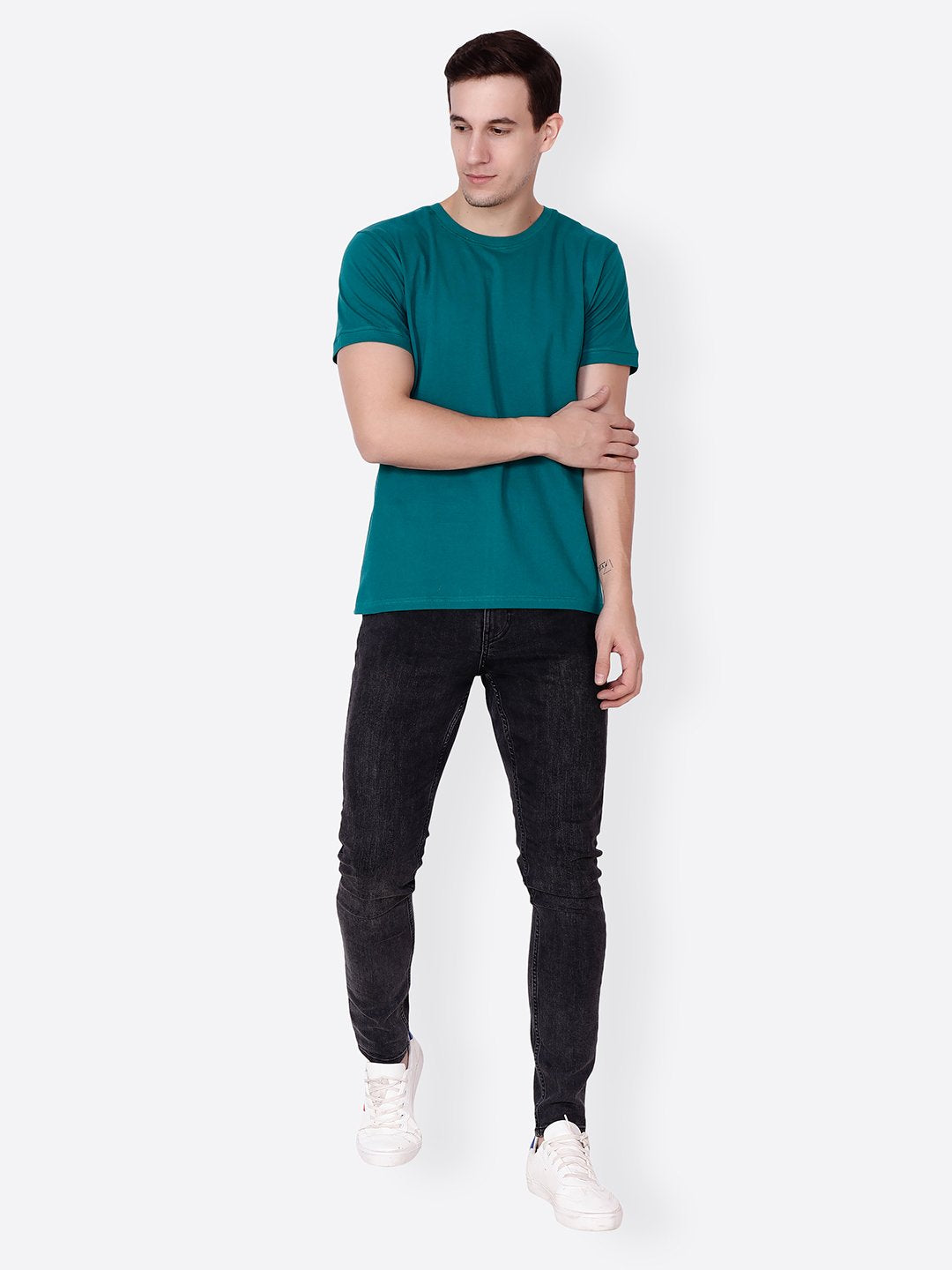 Green Solid Tshirt