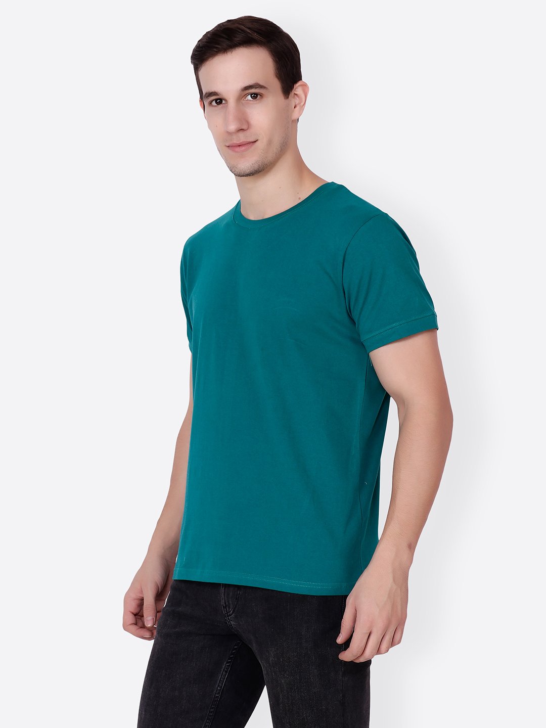 Green Solid Tshirt