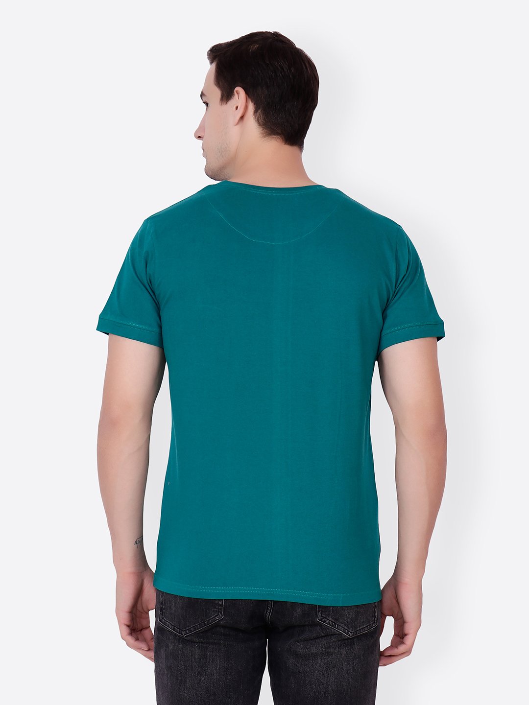 Green Solid Tshirt