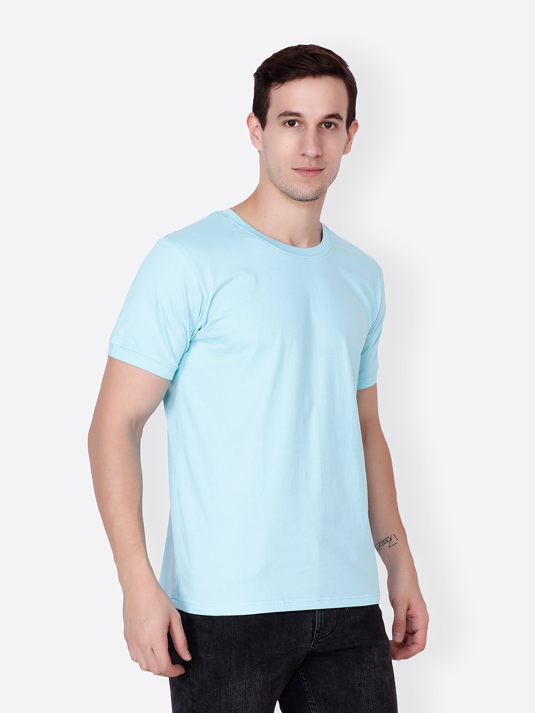 Blue Solid Tshirt
