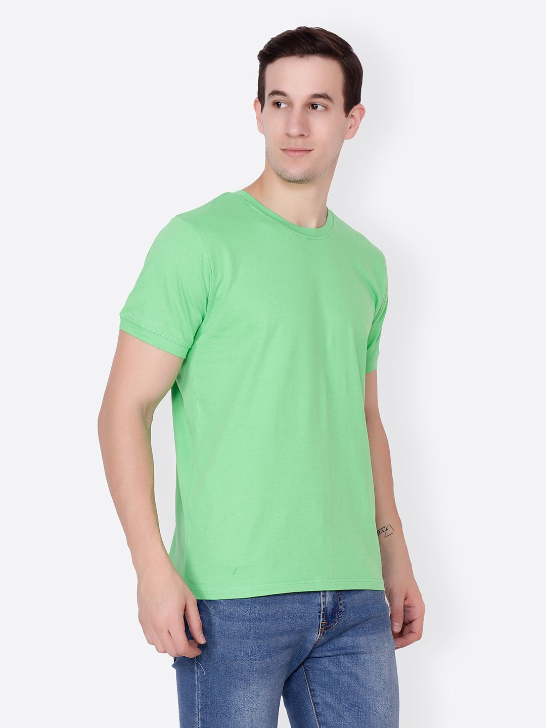 Green Solid Tshirt