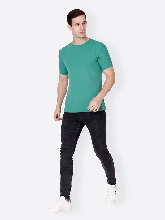 Green Solid Tshirt