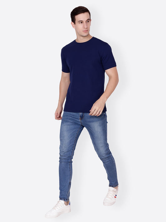 Blue Solid Tshirt
