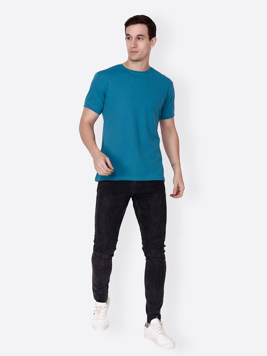 Blue Solid Tshirt