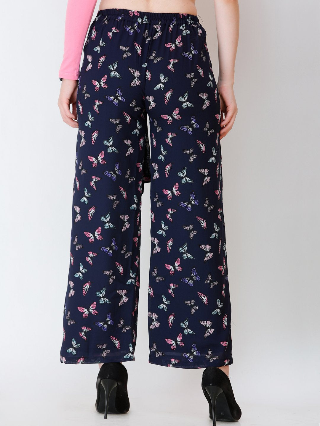 SCORPIUS navy blue printed Palazzo