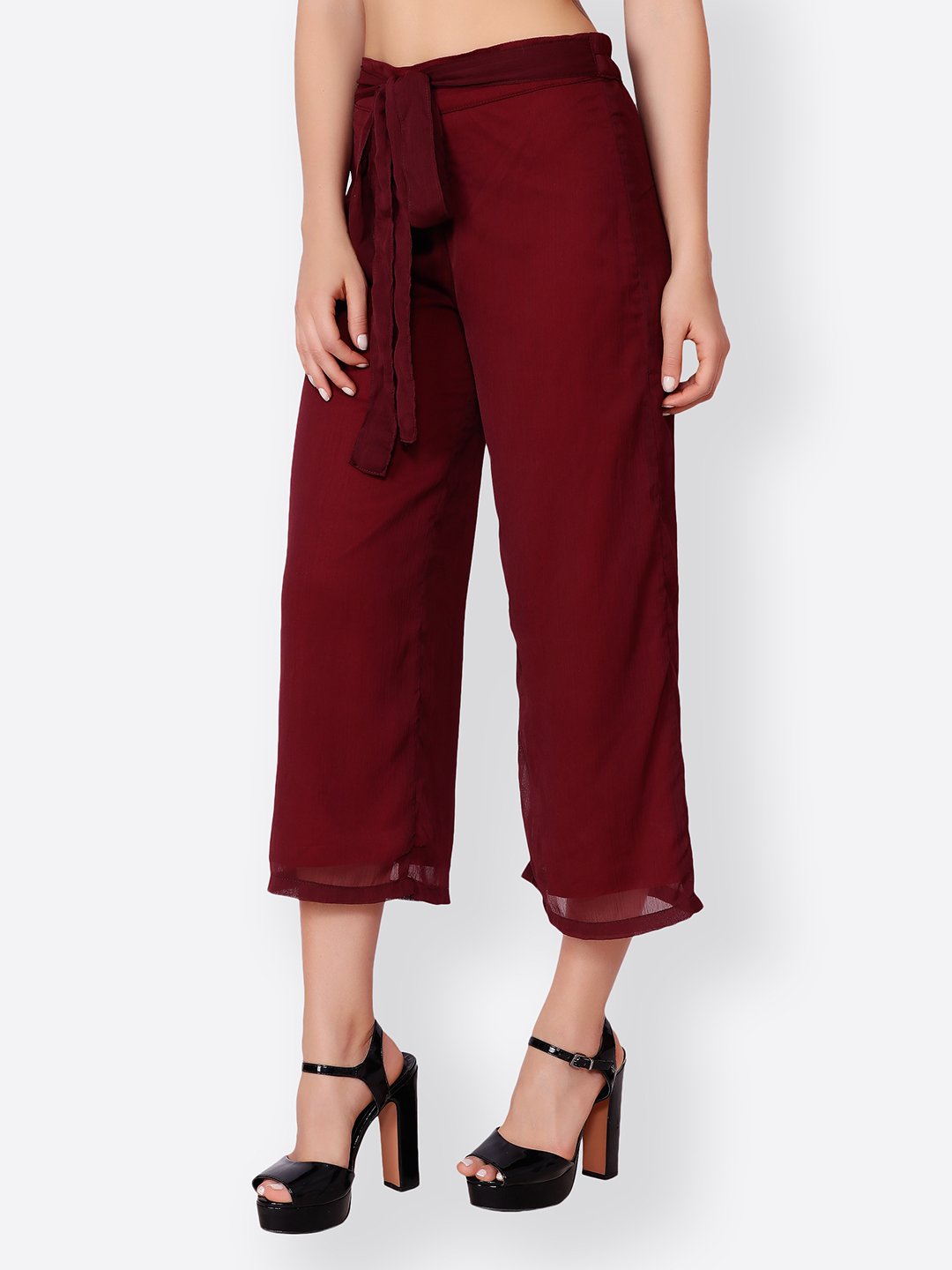 SCORPIUS MAROON SOLID PALLAZO