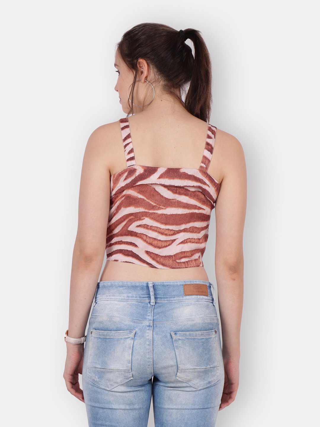SCORPIUS brown crop shirt