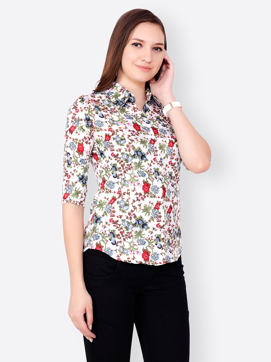 SCORPIUS WHITE PRINTED SHIRT