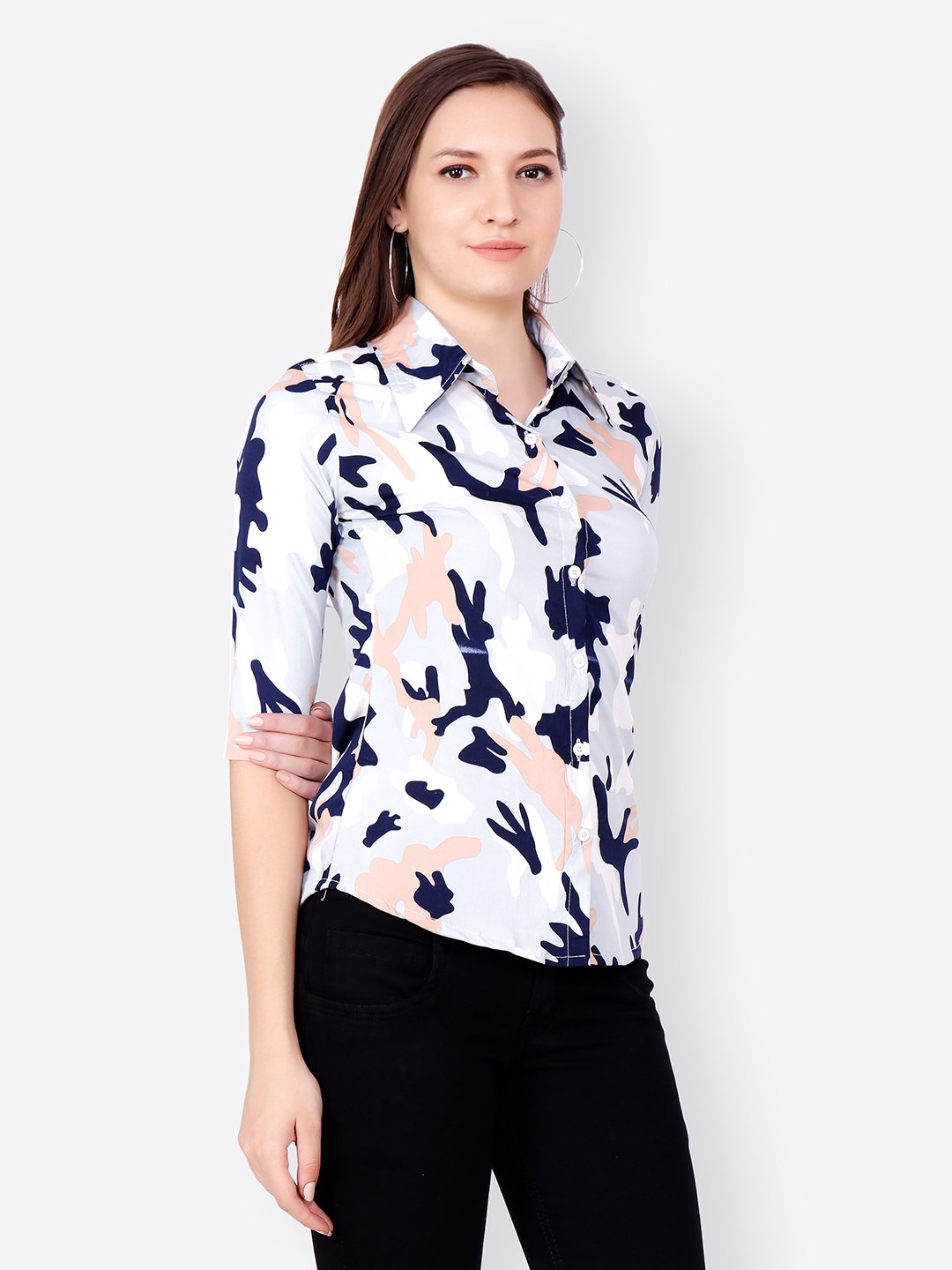 SCORPIUS WHITE PRINTED SHIRT