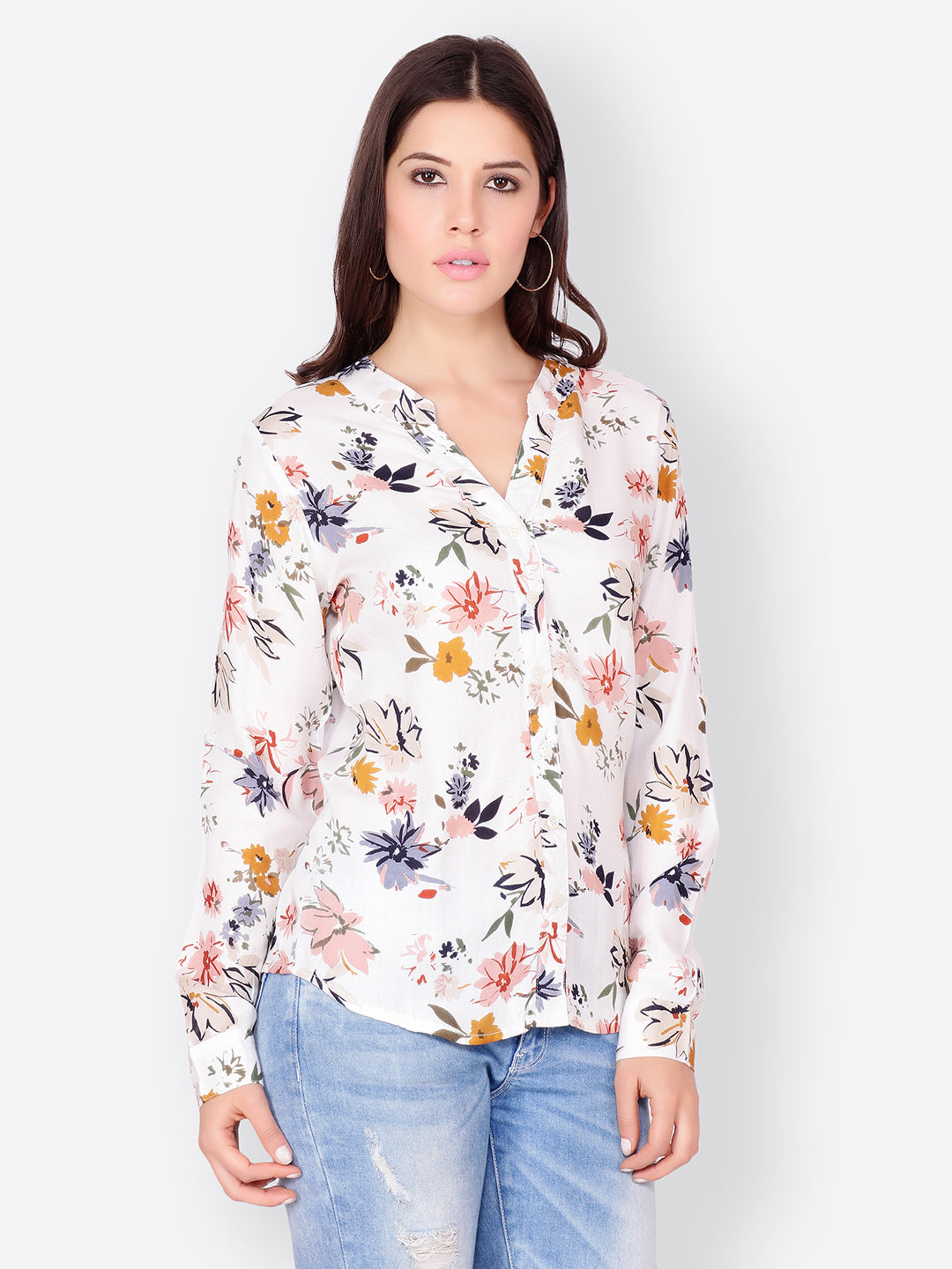 SCORPIUS Off-White Printed Shirt