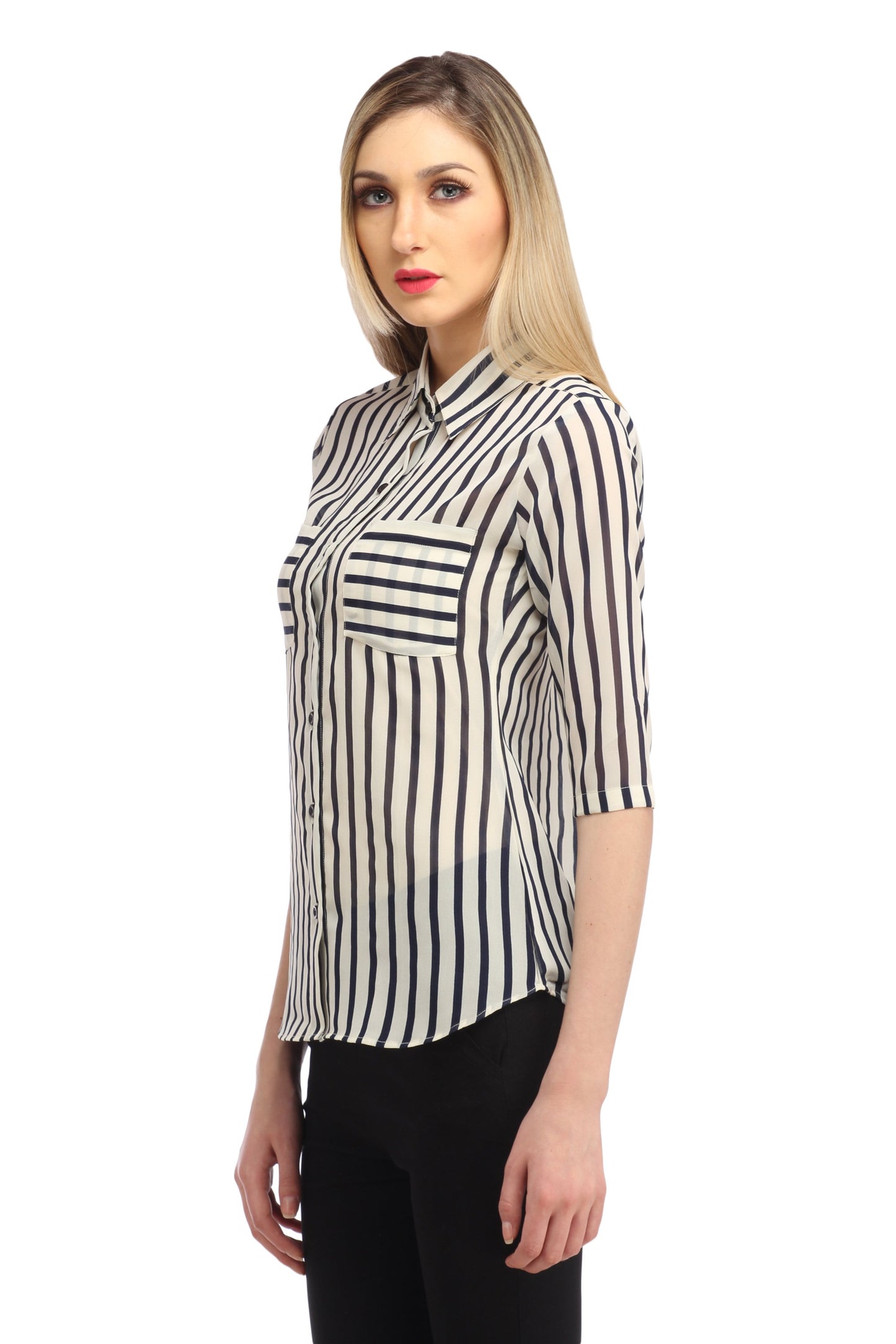 White Striped Shirt